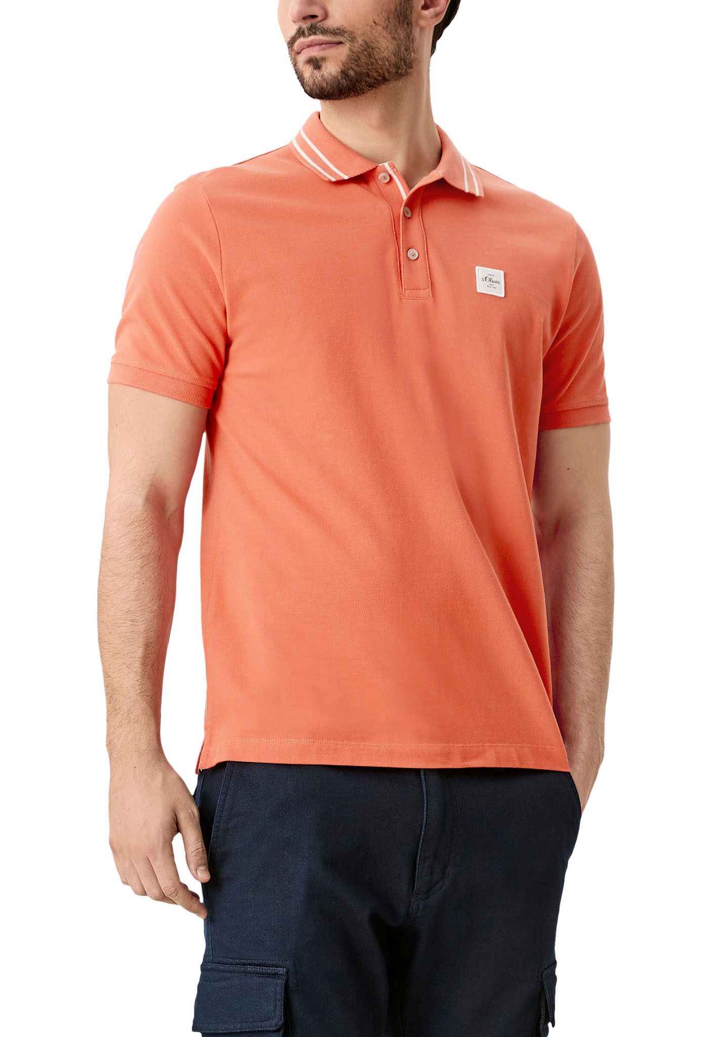 s.Oliver Poloshirt, mit kleinem Logo-Badge