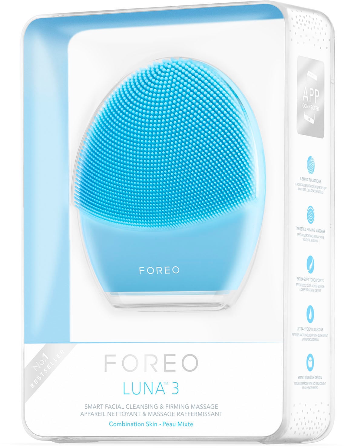 FOREO Elektrische Gesichtsreinigungsbürste »LUNA 3«, für Mischhaut