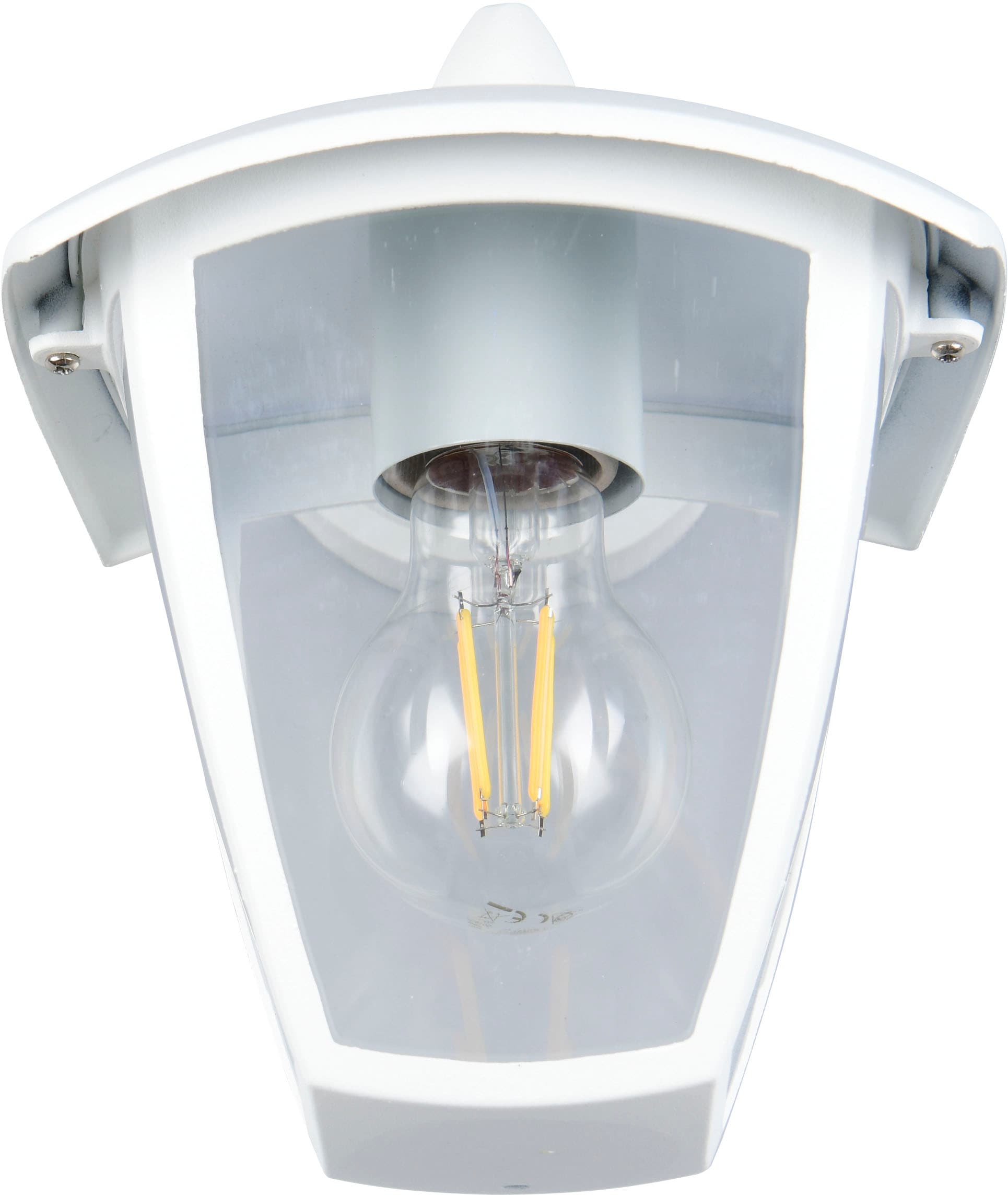 TRIO Leuchten Außen-Wandleuchte »VENTA, Laterne Hauswand Fassadenbeleuchtung, exkl 1x E27 max 10W, IP44« E27 1 Stk. warmweiß - kaltweiß Wandlampe Laternen-Optik, abwärts gerichtet, Schirm Kunststoff