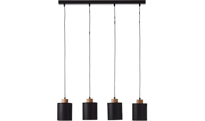 Brilliant Leuchten Pendelleuchte »Vonnie«, E27, 1 St., 4 x E27, 25W, schwarz/holzfarbend kaufen