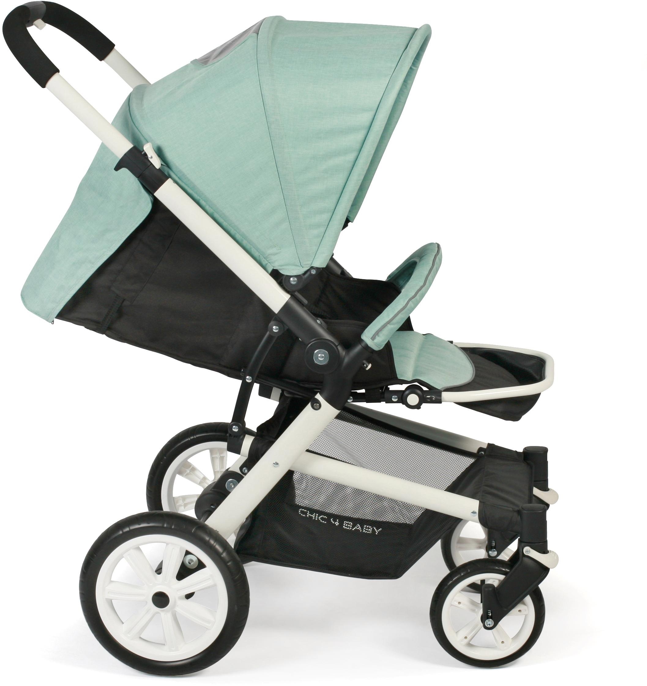 CHIC4BABY Sport-Kinderwagen »Boomer, mint«, mit schwenk- und feststellbaren Vorderrädern