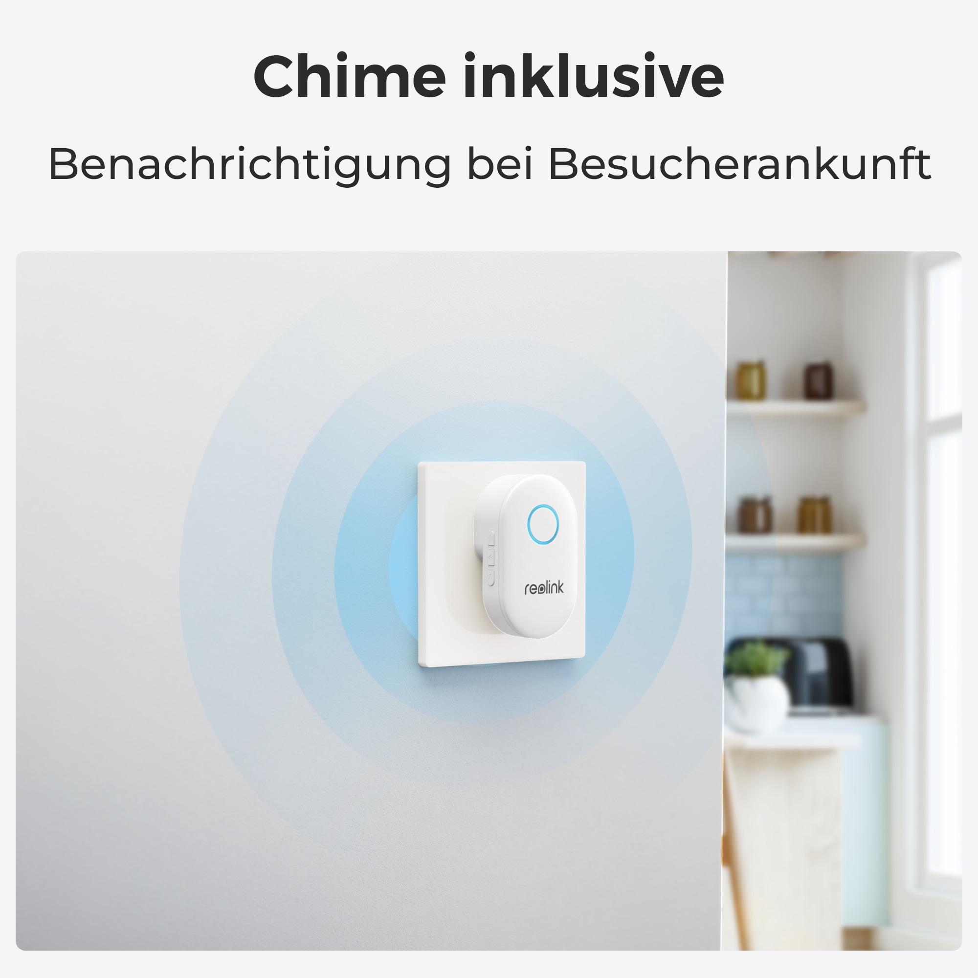 Reolink Video-Türsprechanlage »D340P«, Außenbereich-Innenbereich, Personen-Erkennung