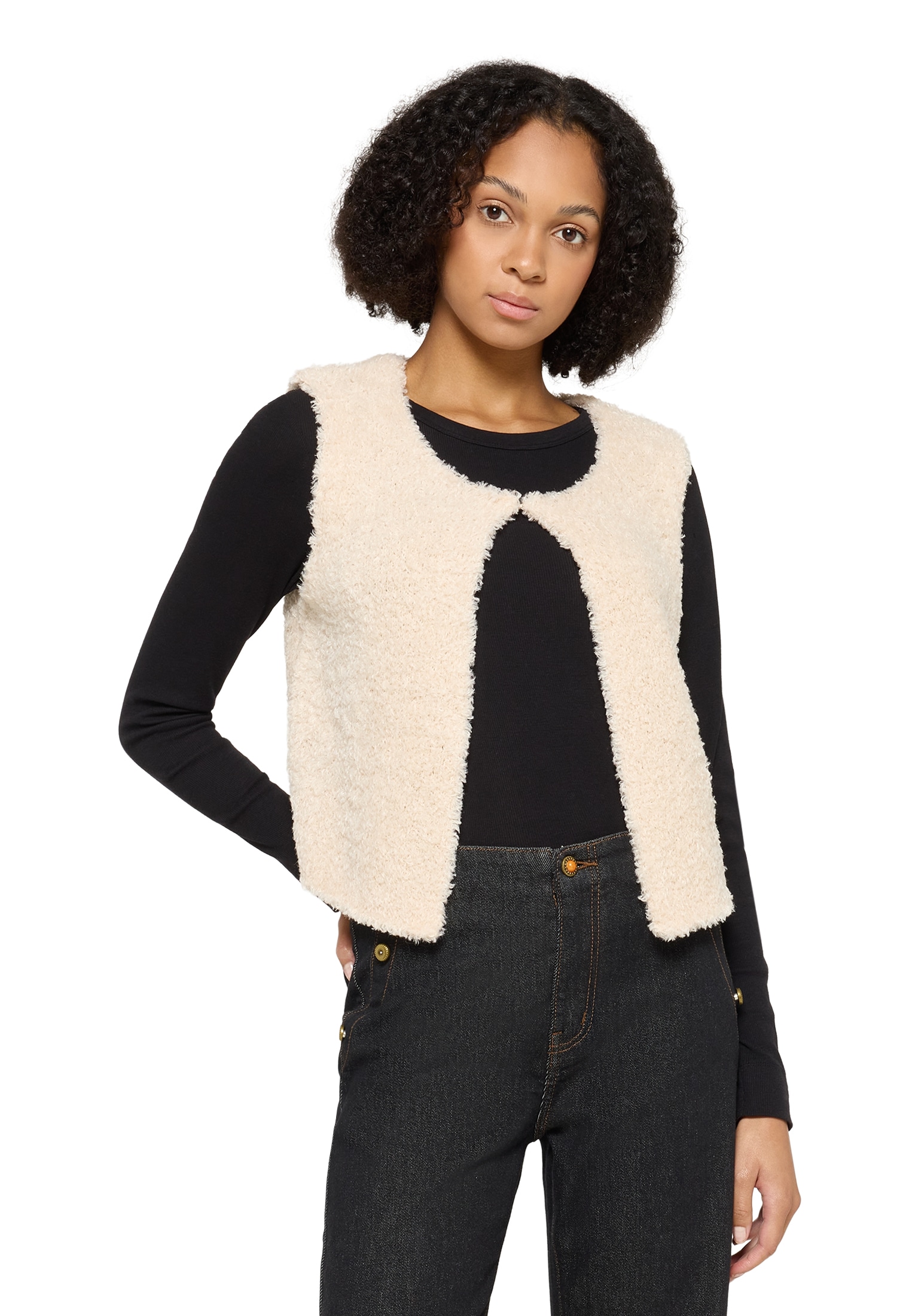 Cartoon Strickjacke »Strickweste mit Rundhalsausschnitt«