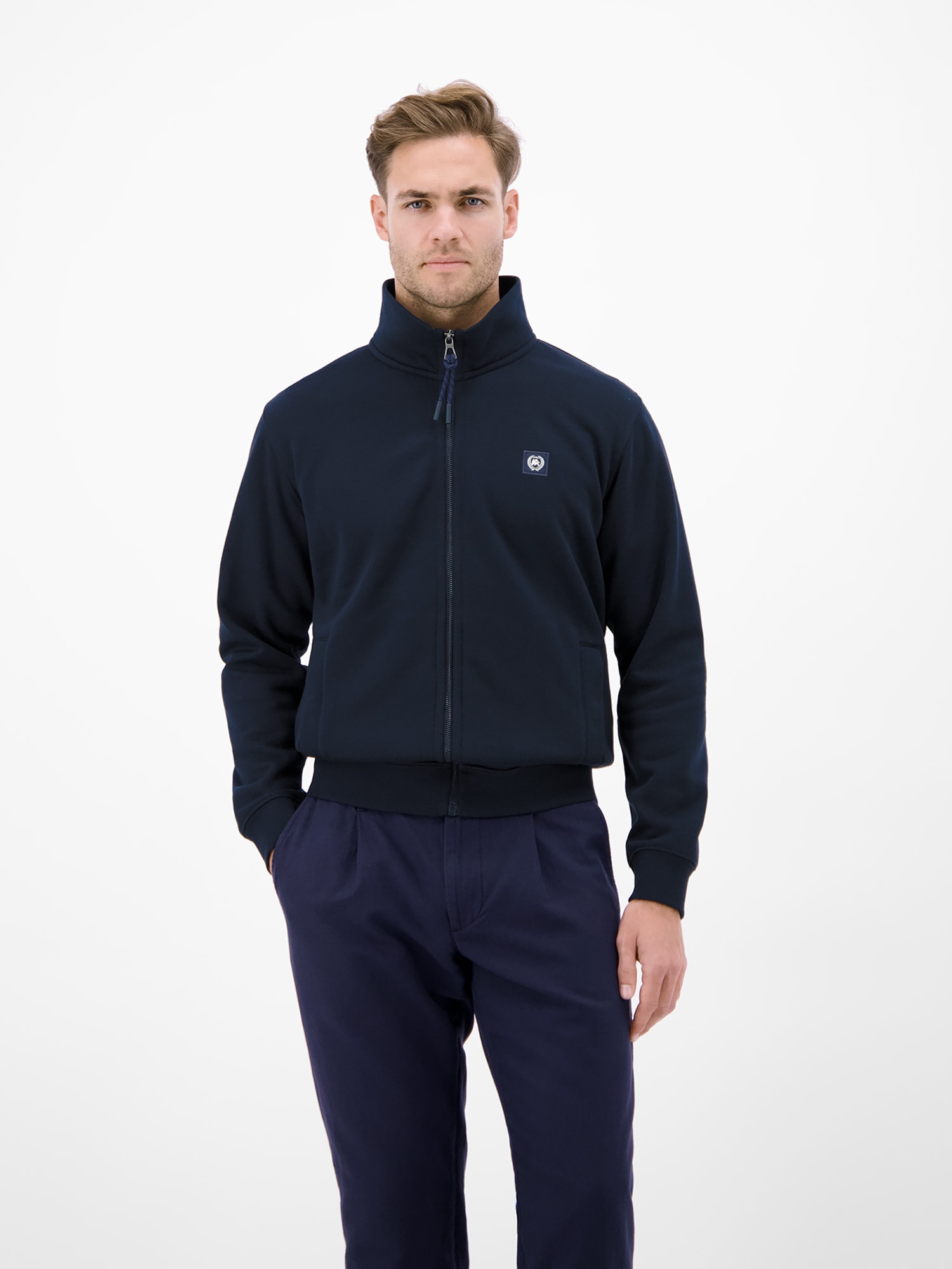 LERROS Sweatjacke »Sweatjacke aus atmungsaktivem Baumwollmischgewebe«