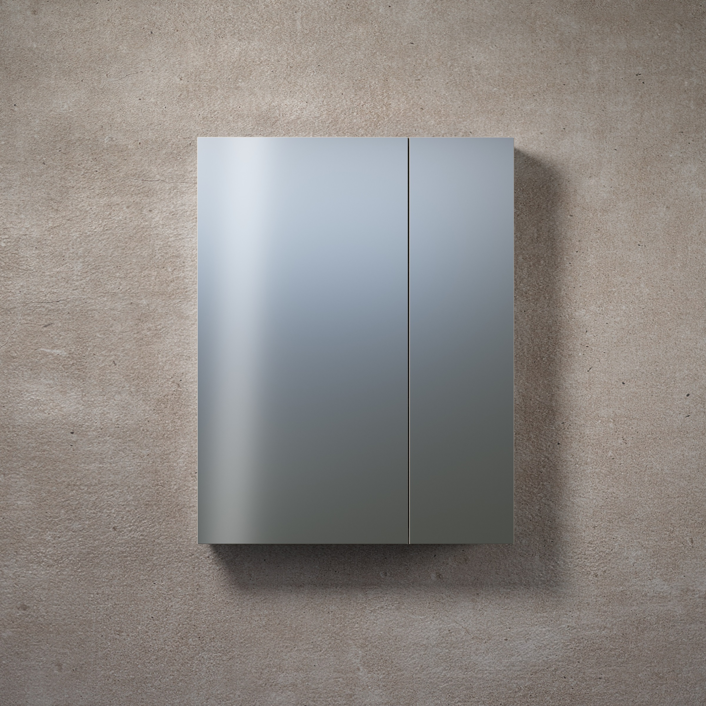 welltime Spiegelschrank »Isera« 1 Stk. tlg. Spiegelschrank mit 2 Türen und 2 Einlegeböden – (B/T/H) 60/17/77 cm