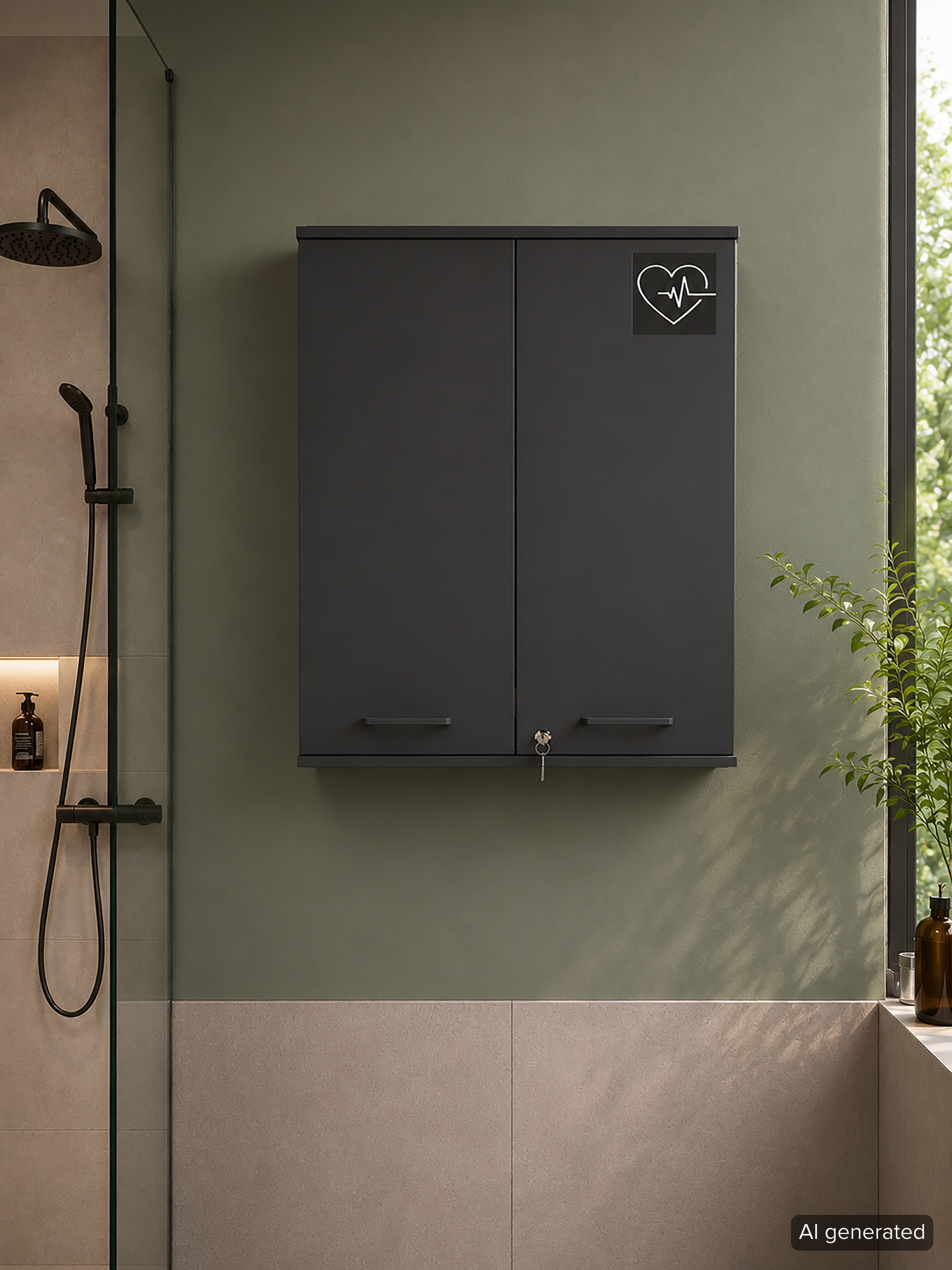 Schildmeyer Medizinschrank »Galeno, mit 3 verschiedenen Aufklebern, Breite 30 cm, Made in Germany« 1 Stk. tlg. Auswahl aus 3 verschiedenen Aufklebern zum Anbringen, Made in Germany