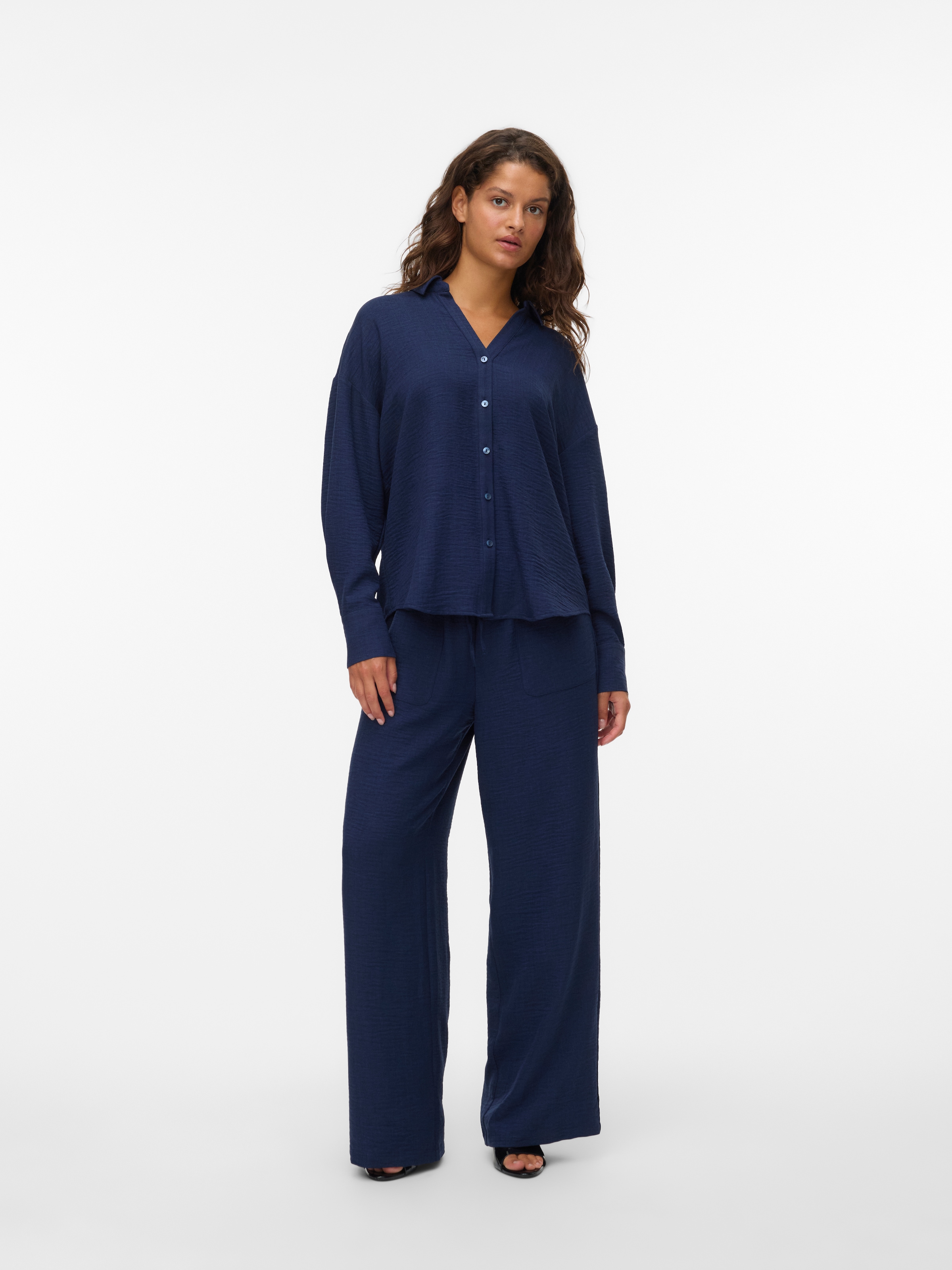 Vero Moda Schlupfhose »VMMELANEY HW LOOSE PANT WVN GA NOOS«, Sommerhose