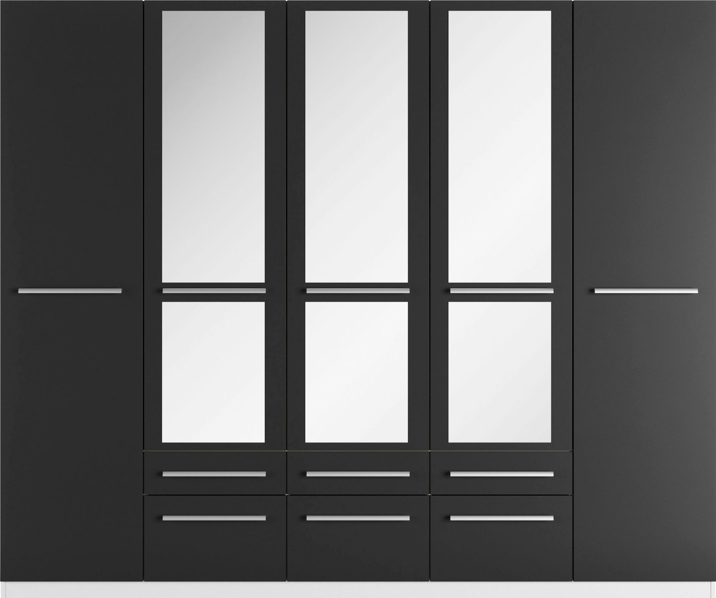 priess Kleiderschrank »Schrank Garderobe Wäscheschrank Barcelona in 5 Breiten«, viel Stauraum, geräumige Schubkästen, mit Spiegel, MADE IN GERMANY