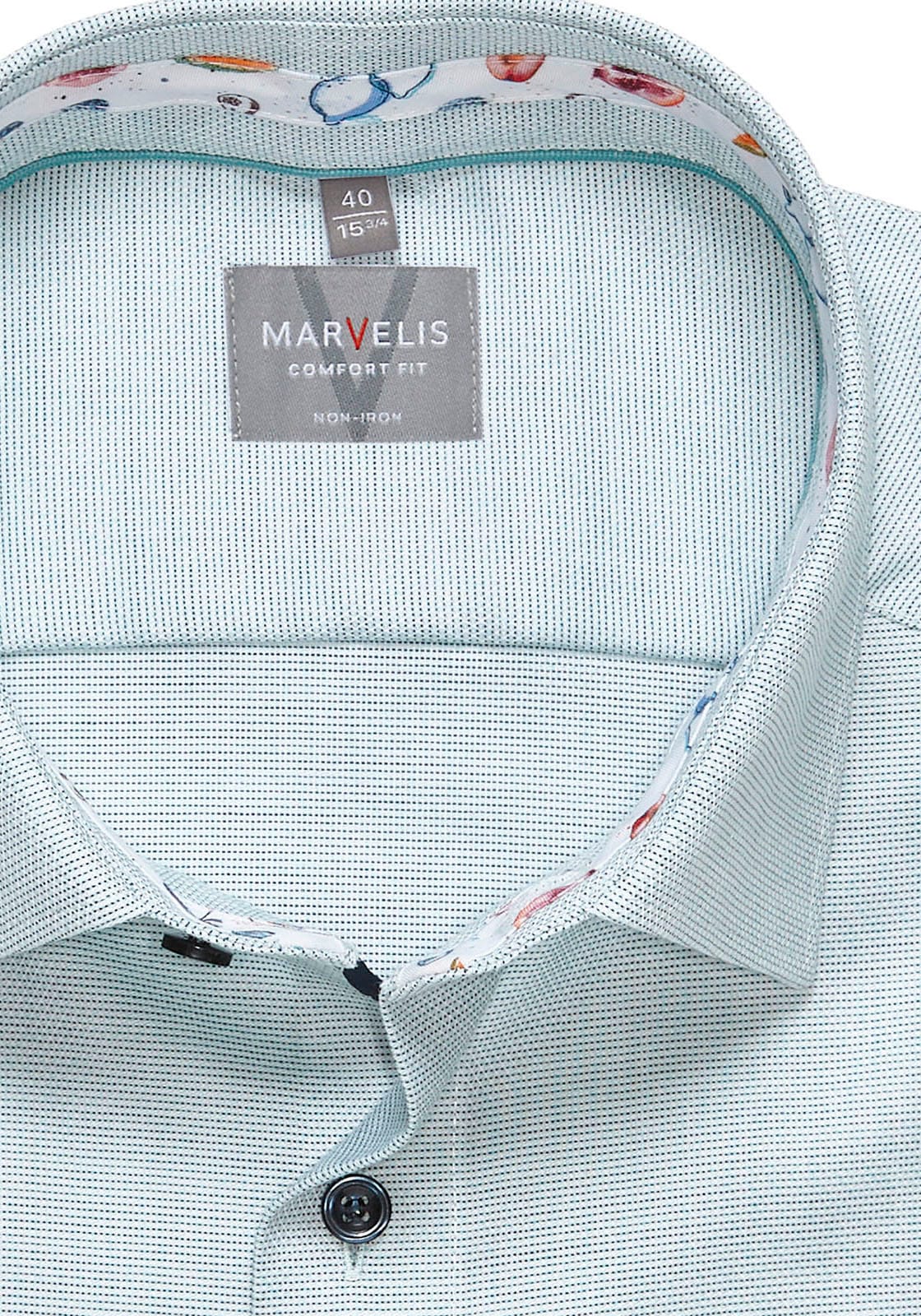 MARVELIS Kurzarmhemd comfort fit, bügelfrei, mit Struktur, Businesshemd