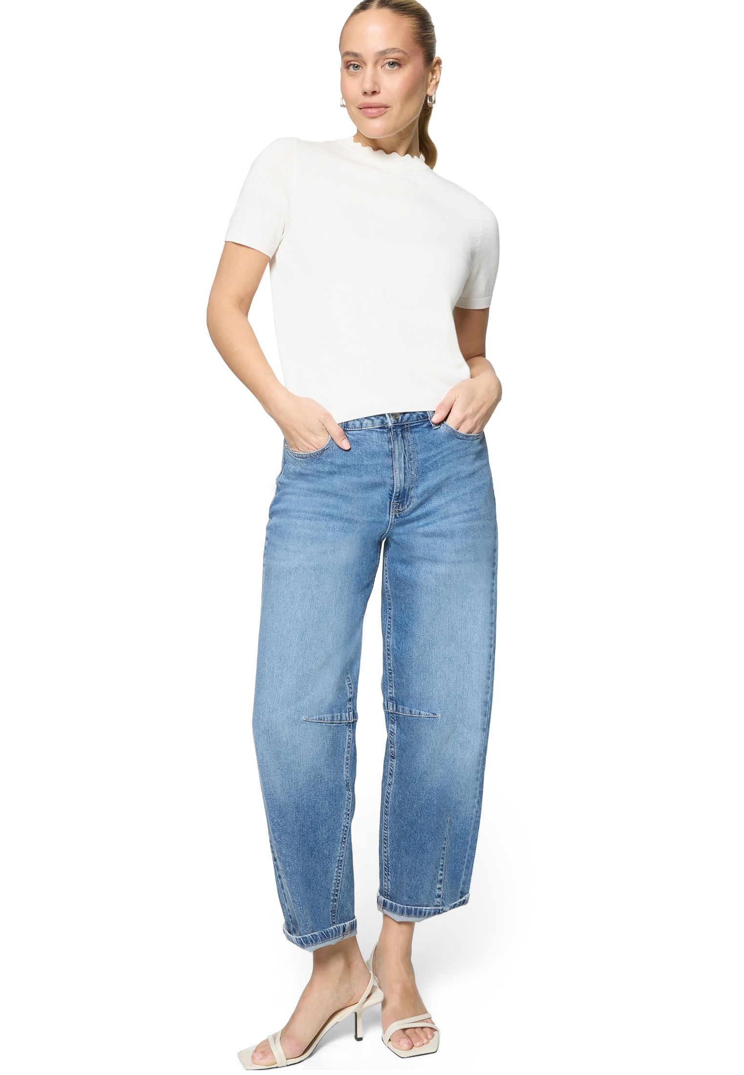 Zero 5-Pocket-Hose »Modern fit Jeans mit Waschung«