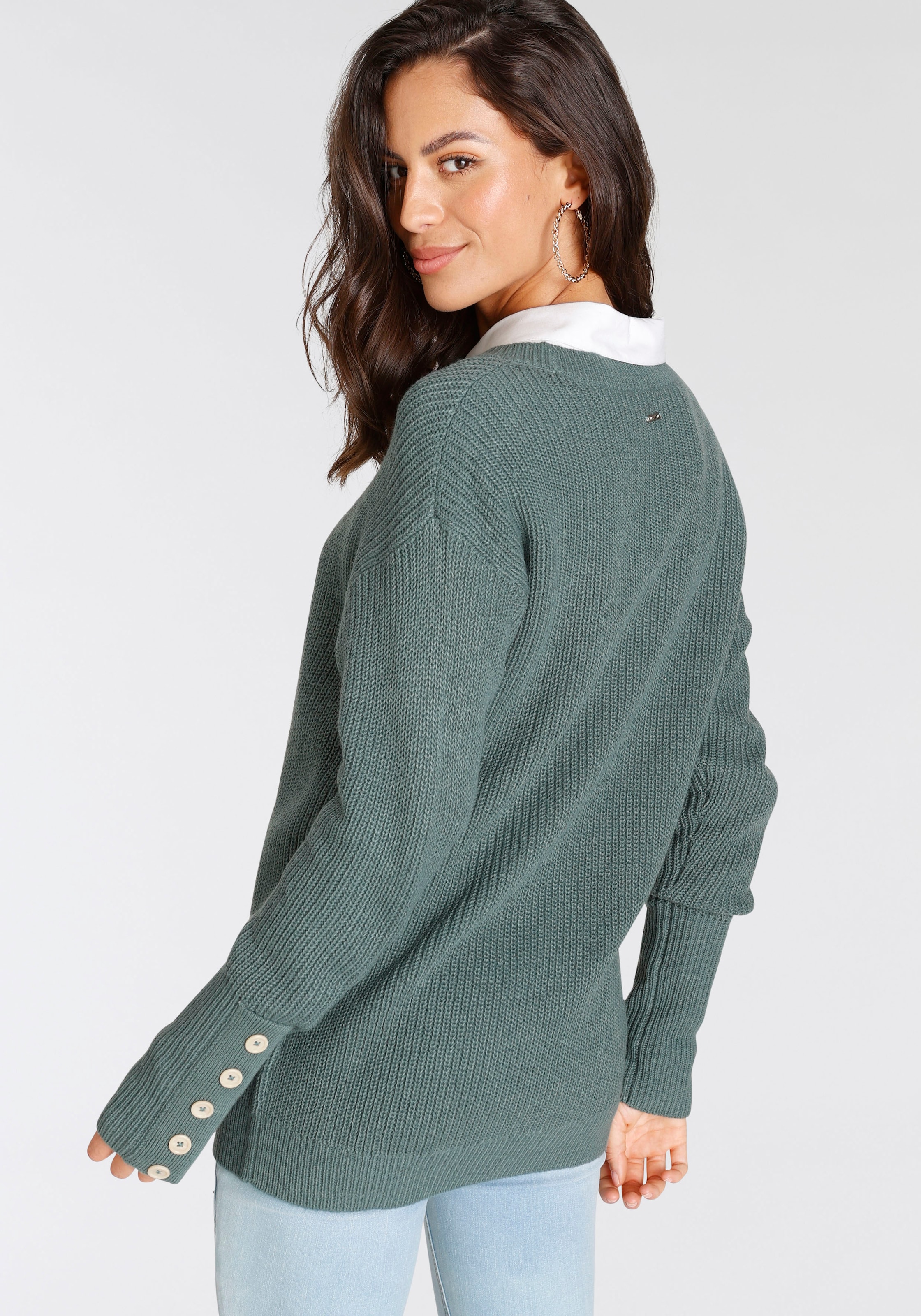 Laura Scott Strickpullover, mit Zierknöpfen