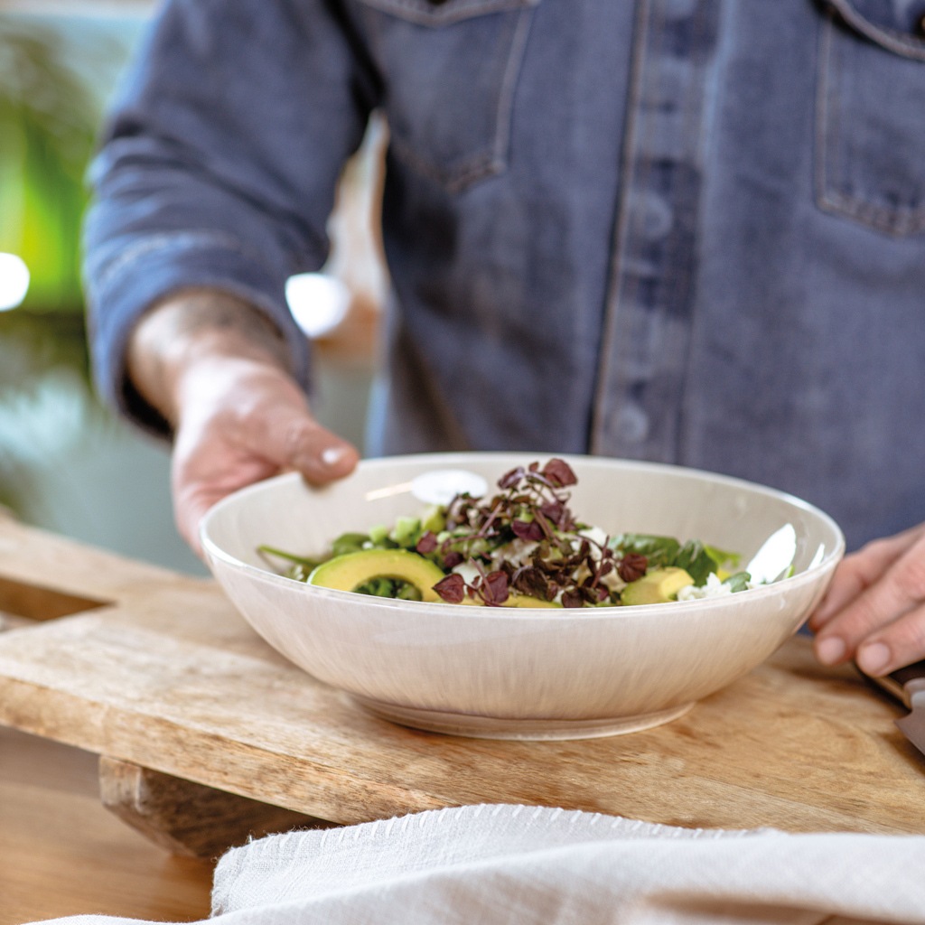 like. by Villeroy & Boch Schale »Präsentationsschale Perlemor Sand ø 26,1 cm beige« 1 tlg.