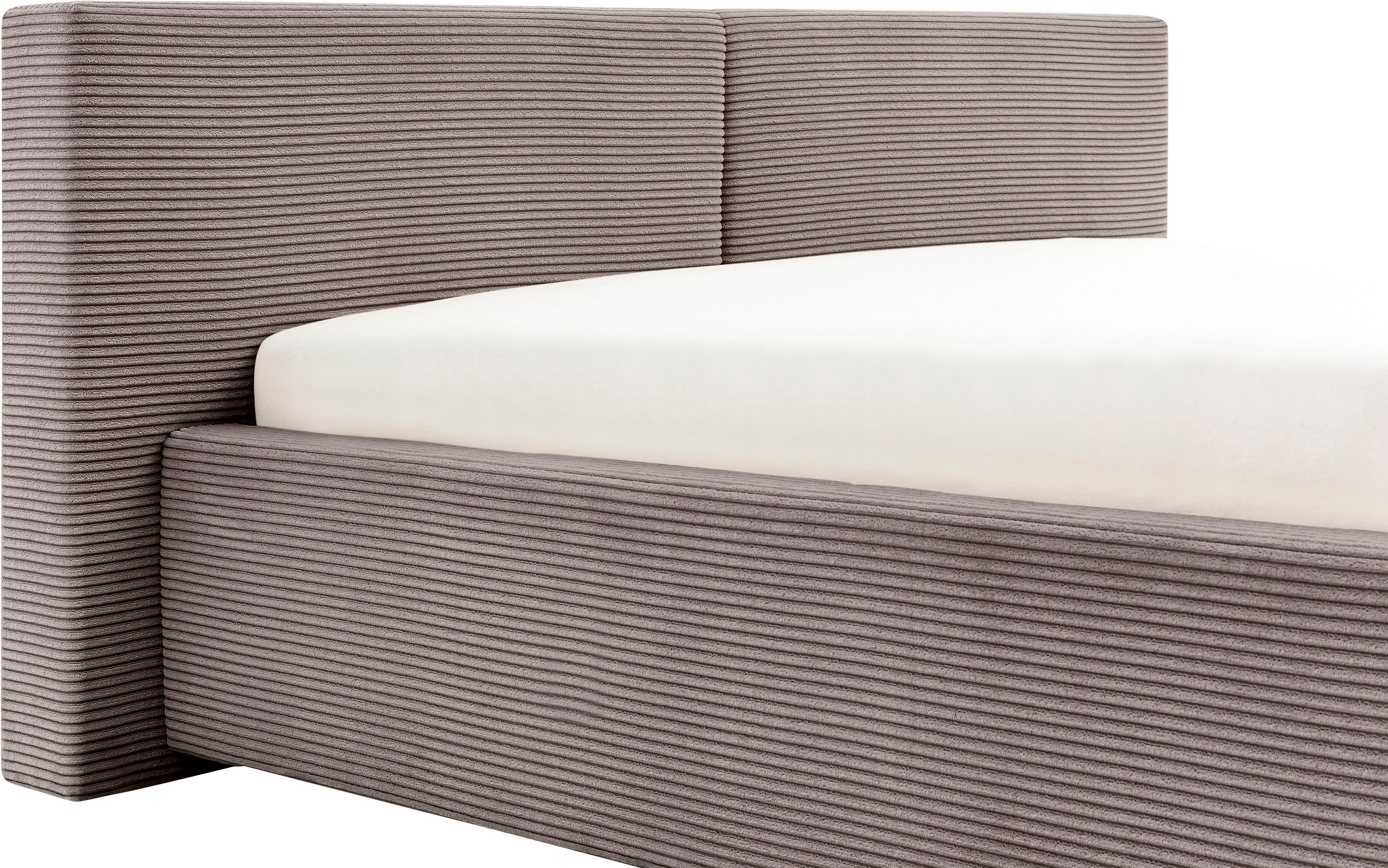meise.möbel Polsterbett »Cube wahlweise mit Matratze und Bettkasten«, extra flaches Kopfteil, erhältlich in den Breiten 140cm, 160cm & 180cm