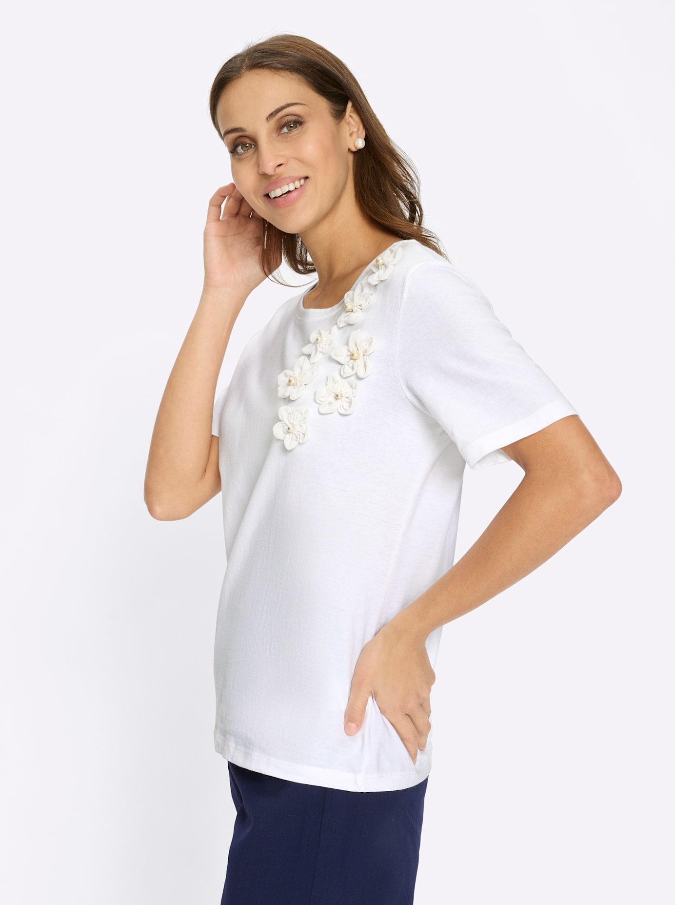 Inspirationen Rundhalsshirt »Kurzarm-Shirt« 1 tlg.