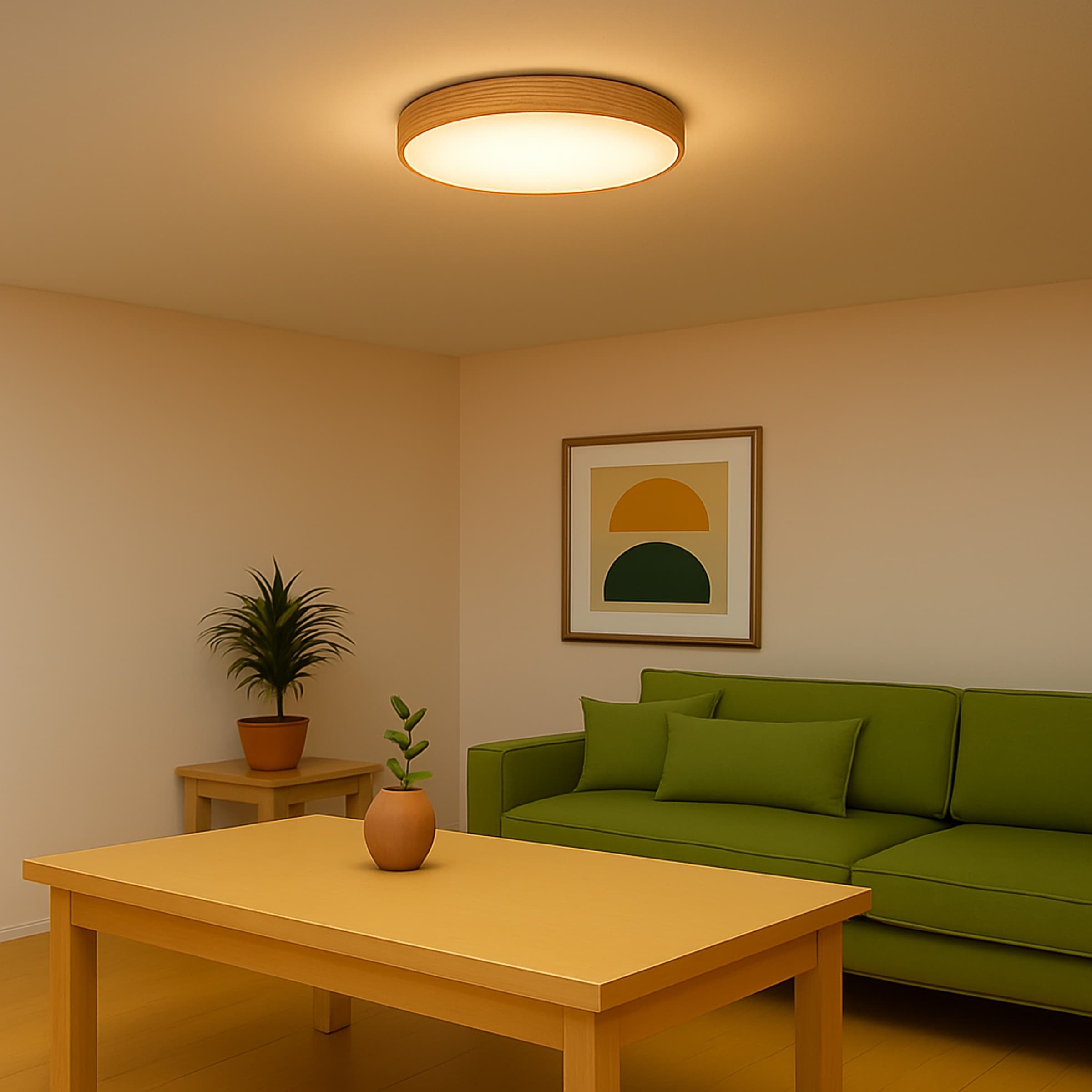 Brilliant LED Deckenleuchte »Teranon« LED-Modul 1 Stk. Warmweiß Holzoptik, 3000 K, braun/weiß