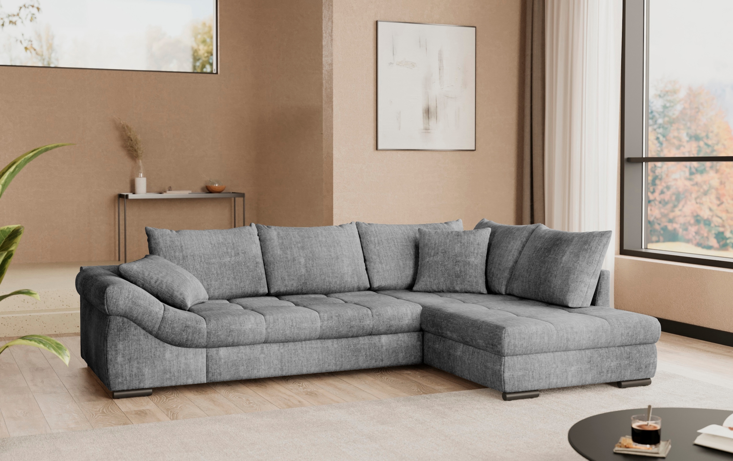 Mr. Couch Ecksofa »Allegro DuraFlex, L-Form«, Hochschläfer-Bettauszug, Kaltschaumpolsterung, bis 140 kg belastbar