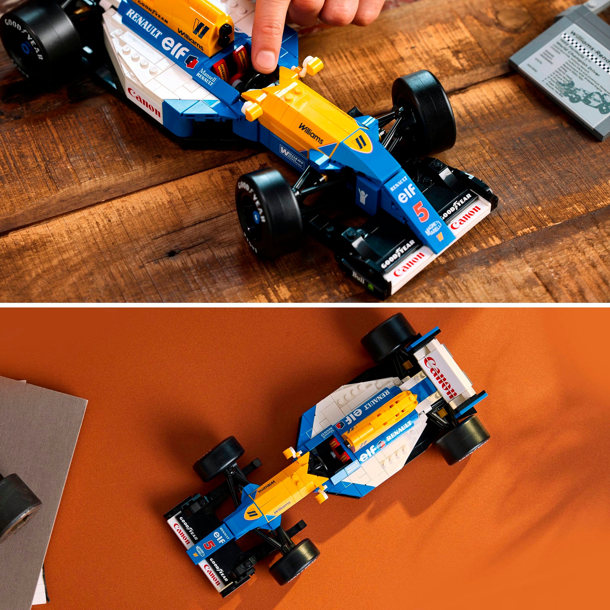 LEGO® Konstruktionsspielsteine »Williams Racing FW14B mit Nigel Mansell (10353), LEGO® Icons«, (799 St.), Made in Europe