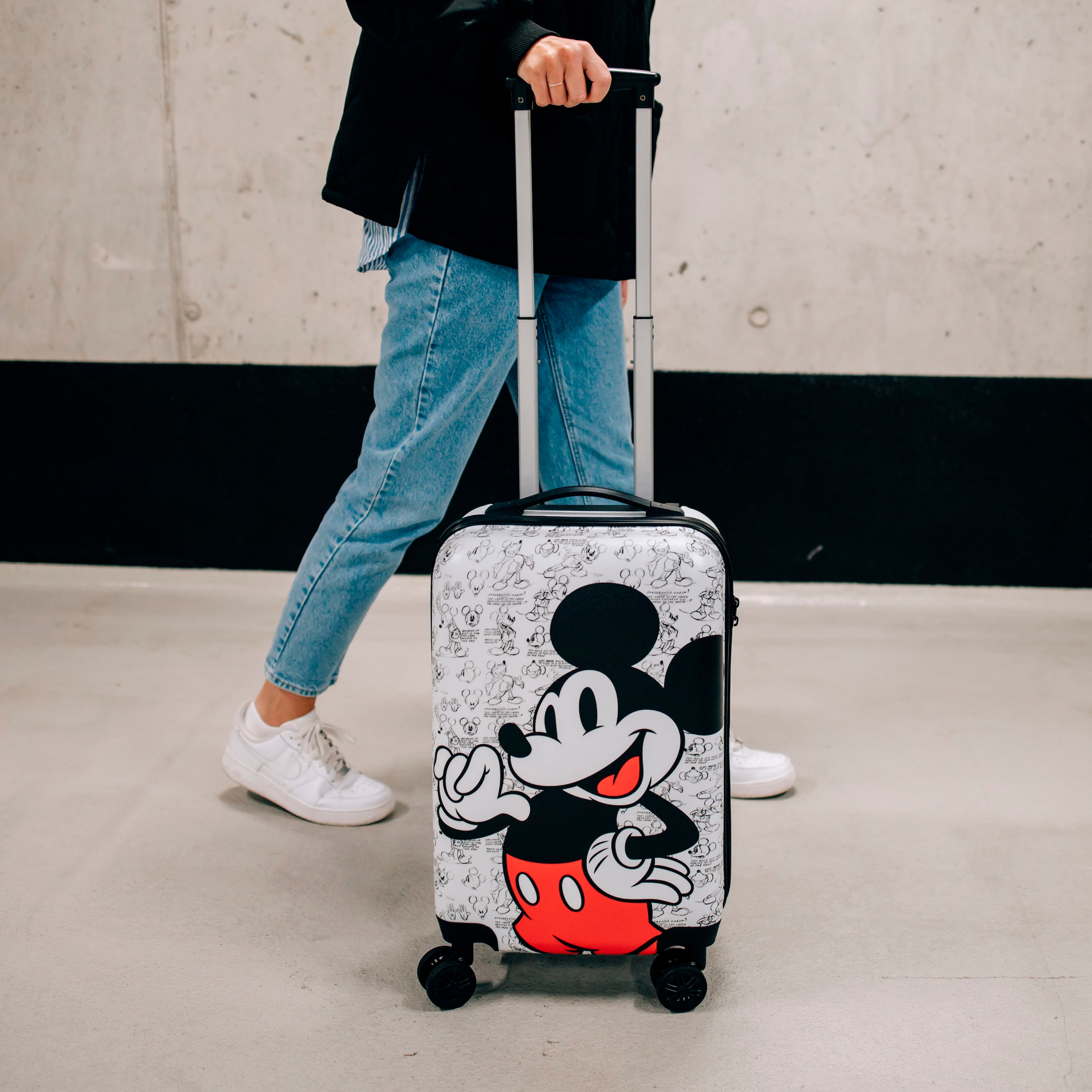 UNDERCOVER Kinderkoffer »Mickey Mouse, 59 cm«, 4 St. Rollen, mit TSA-Zahlenschloss