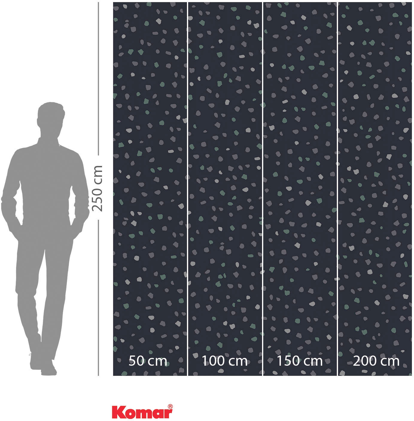 Komar Vliestapete »Digitaldruck Vlies - Dotty Dance - Größe 200 x 250 cm«, bedruckt, Wohnzimmer, Schlafzimmer