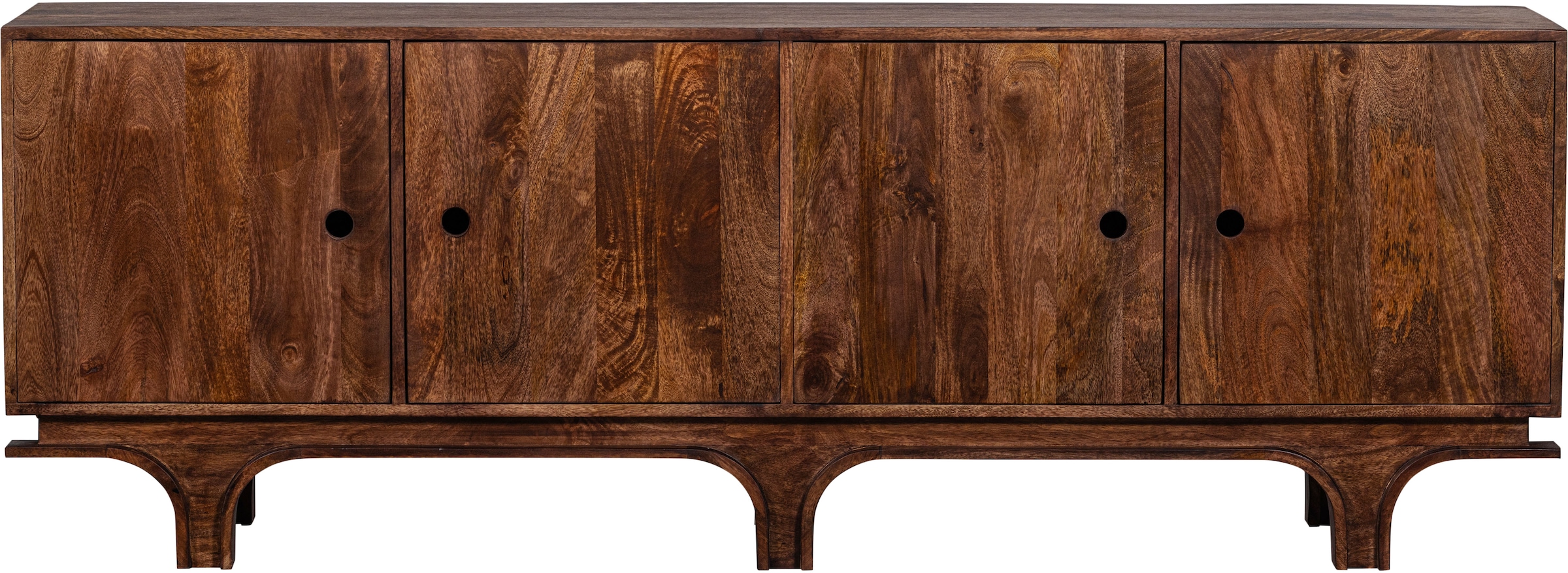 WOOOD Kommode Sideboard aus Mangoholznmit markanter Maserung und Unikat-Charakter