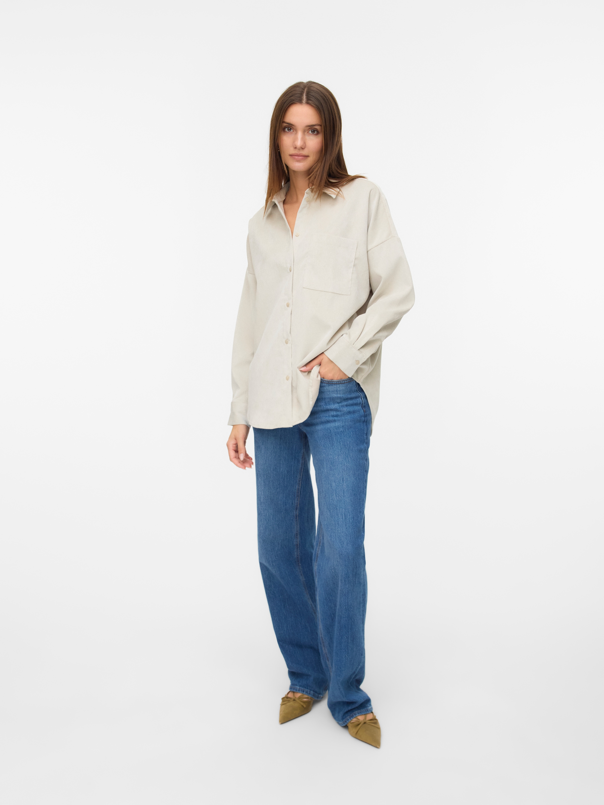 Vero Moda Hemdbluse »VMSANNE COURDEROY LS SHIRT WVN GA NOOS«