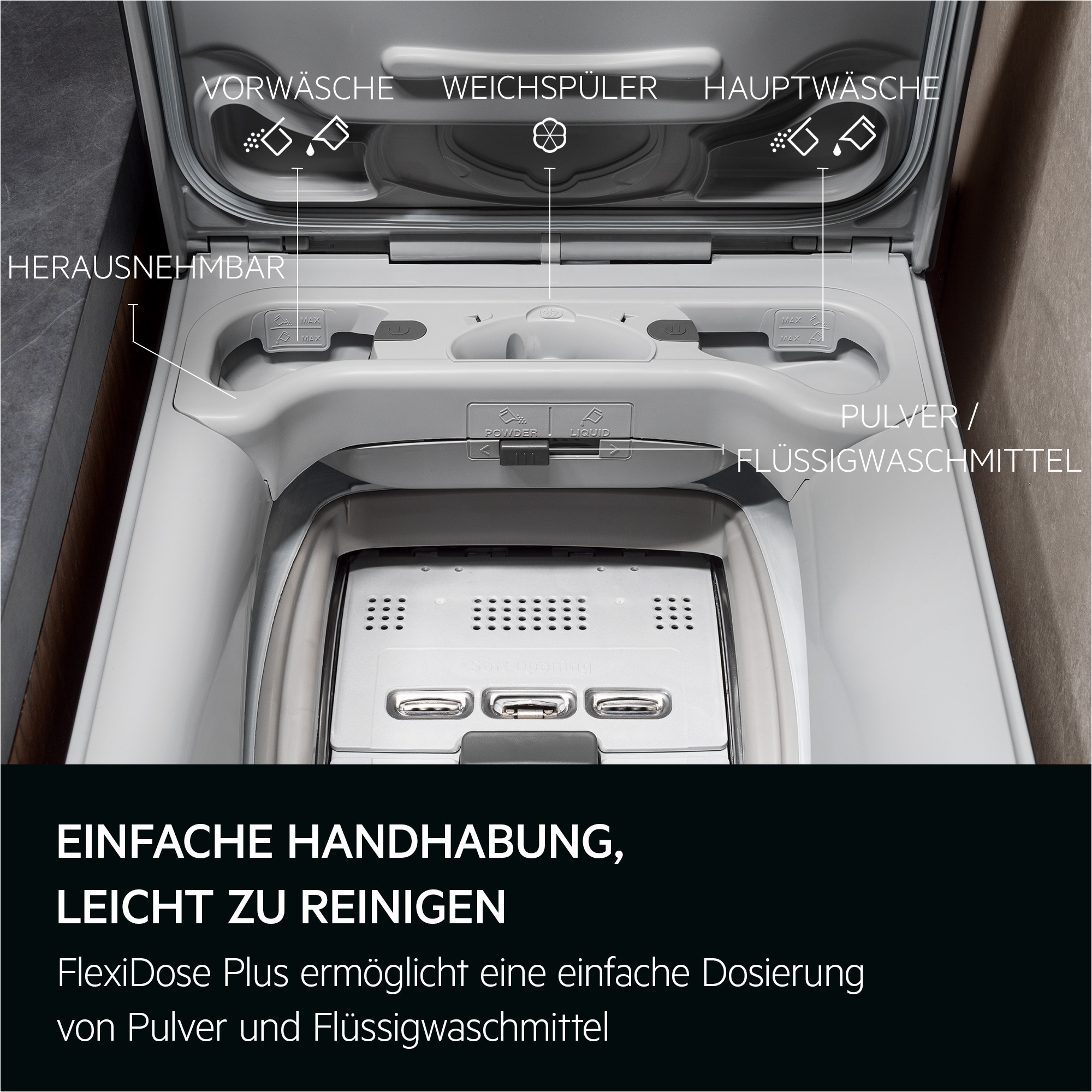 AEG Waschmaschine Toplader »LTR8A36STL« 6 kg 1300 U/min PowerClean: Vollständige Fleckenentfernung in 59 Min. bei nur 30 °C