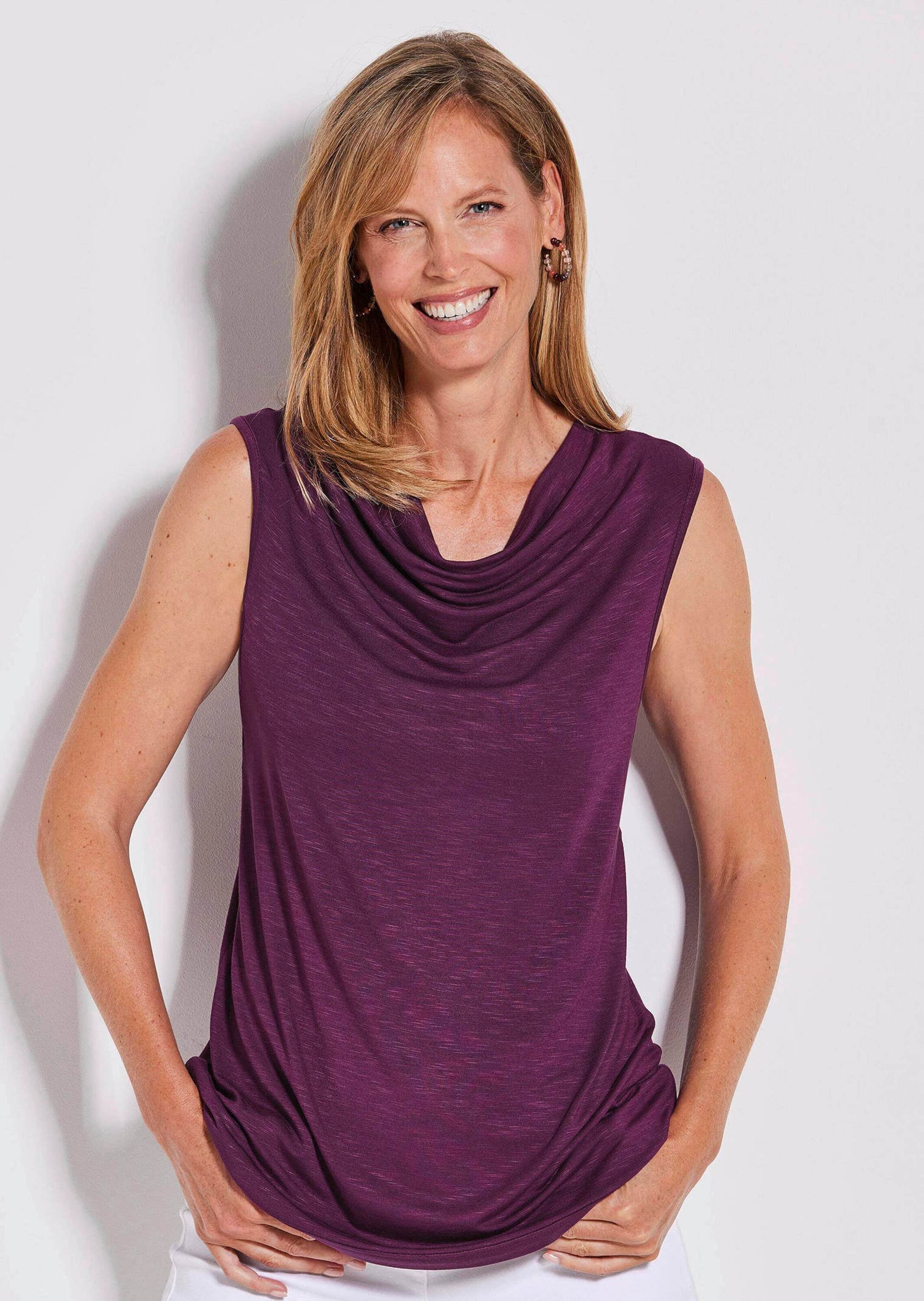 GOLDNER Trägertop »Ärmelloses Top in Viskose-Jersey« breite Träger