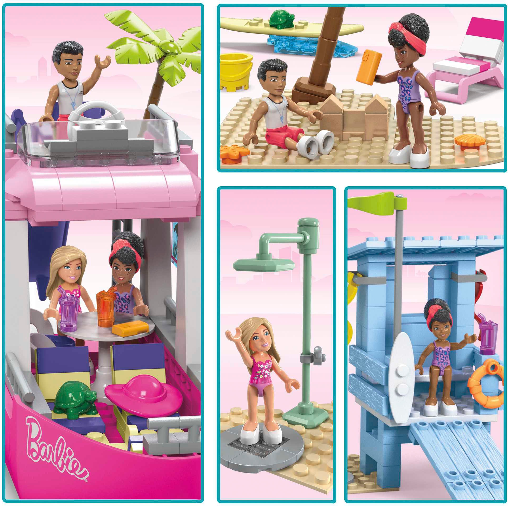 Barbie Puppen Fahrzeug »MEGA Traum-Boot«, (Set, 317 tlg.)
