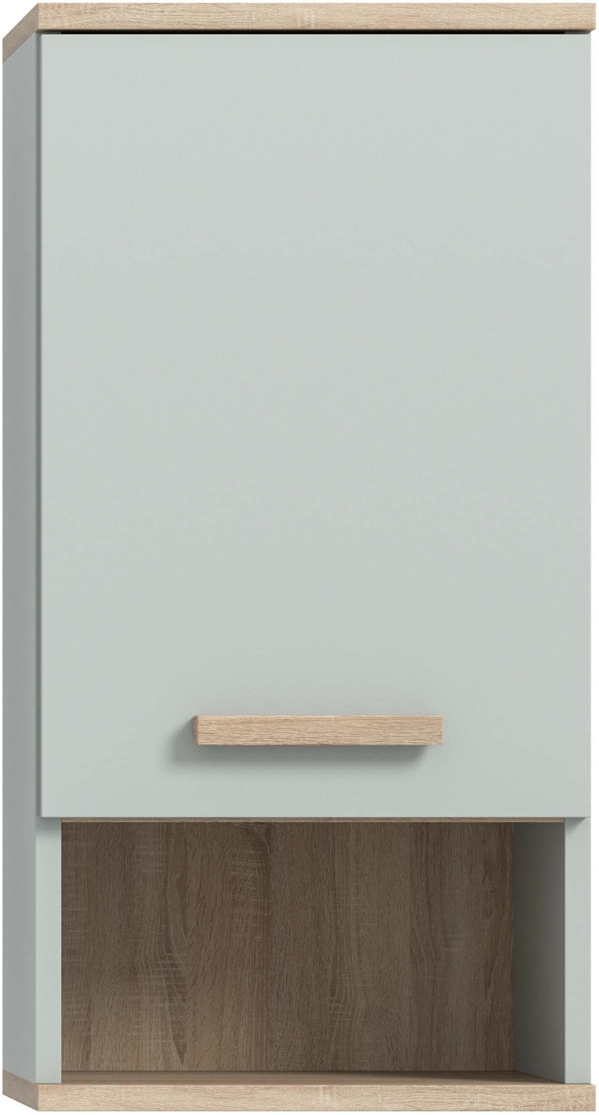 welltime Hängeschrank »MINTTU, Höhe 68 cm, 1 Tür, 1 Einlegeboden, 1 offenes Fach« Türanschlag rechts und links montierbar,  Badmöbel, Badschrank, Schrank, Bad, Wandschrank