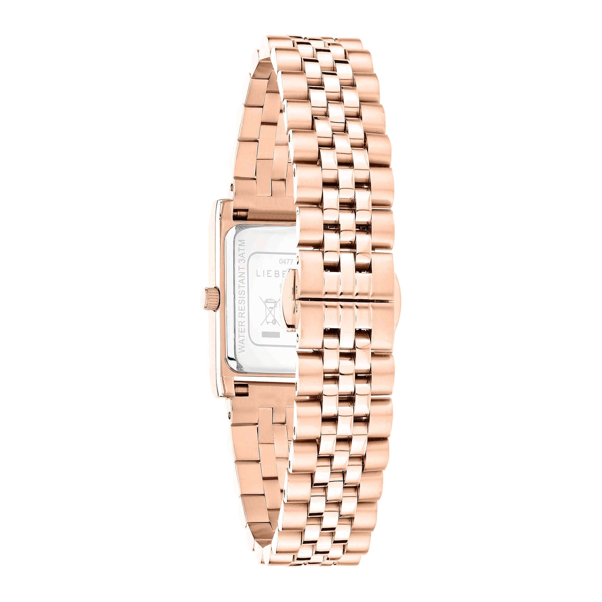 Liebeskind Berlin Quarzuhr »Classic Square« Armbanduhr, Damenuhr, Edelstahlarmband, analog