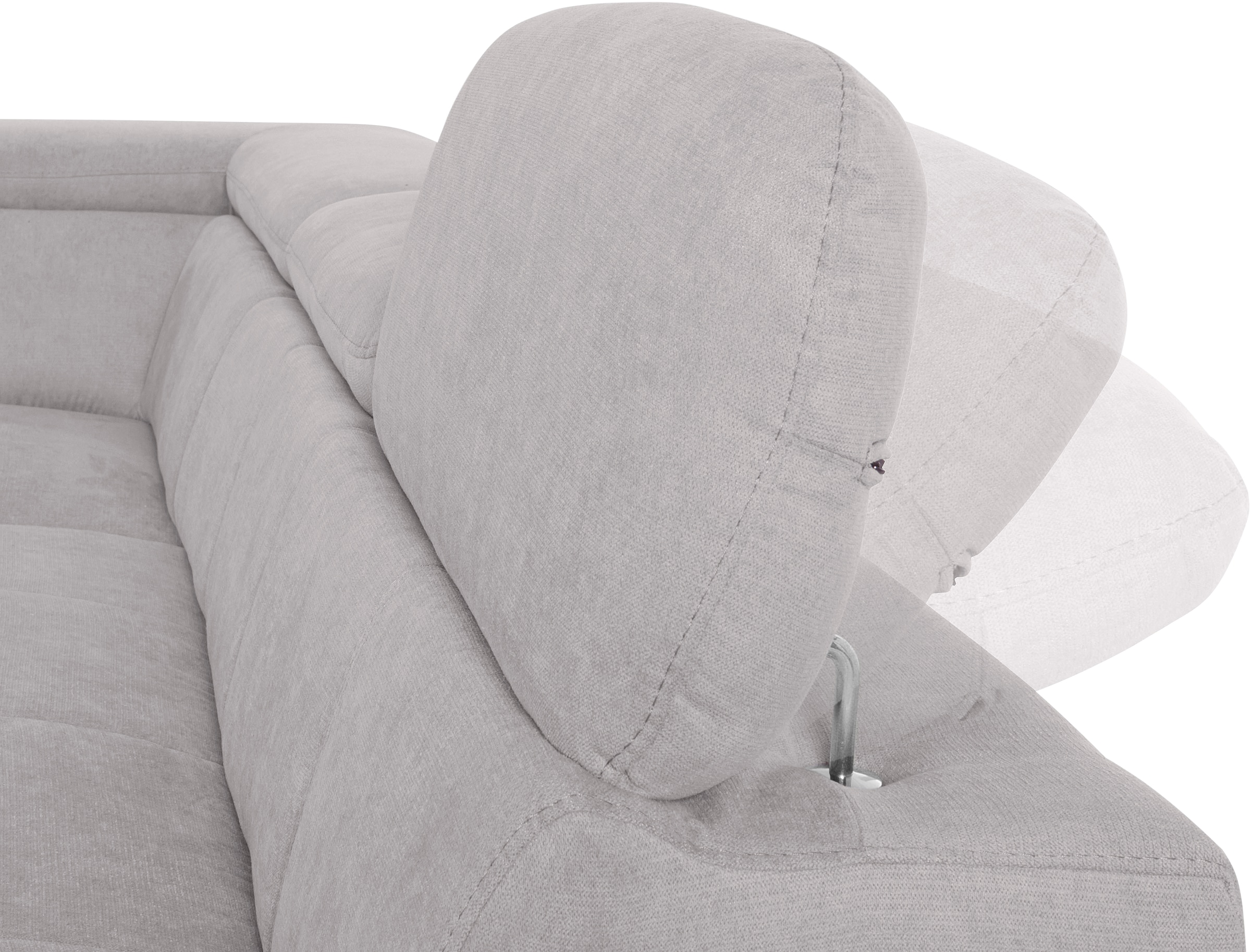 COTTA Ecksofa »Chef L-Form«, mit Kopfteilverstellung, edle Metallkufen, wahlweise mit Bettfunktion