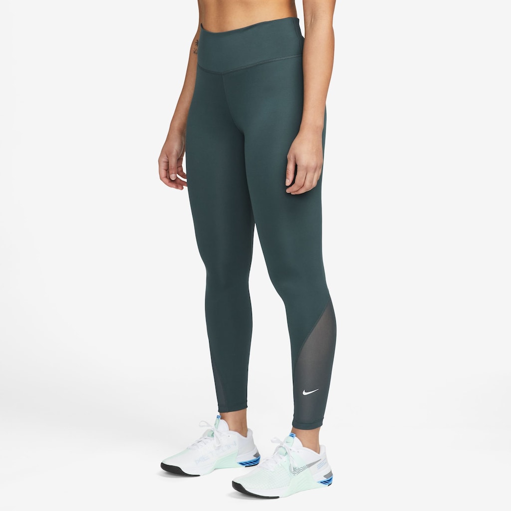 Nike Trainingstights »ONE WOMEN'S MID-RISE / MESH-PANELED LEGGINGS«