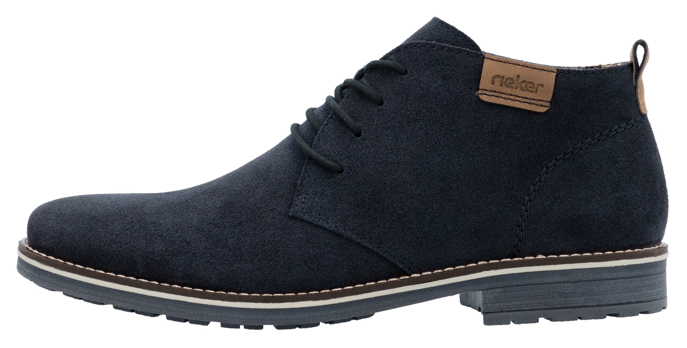 Rieker Schnürstiefelette, mit kariertem Innenfutter