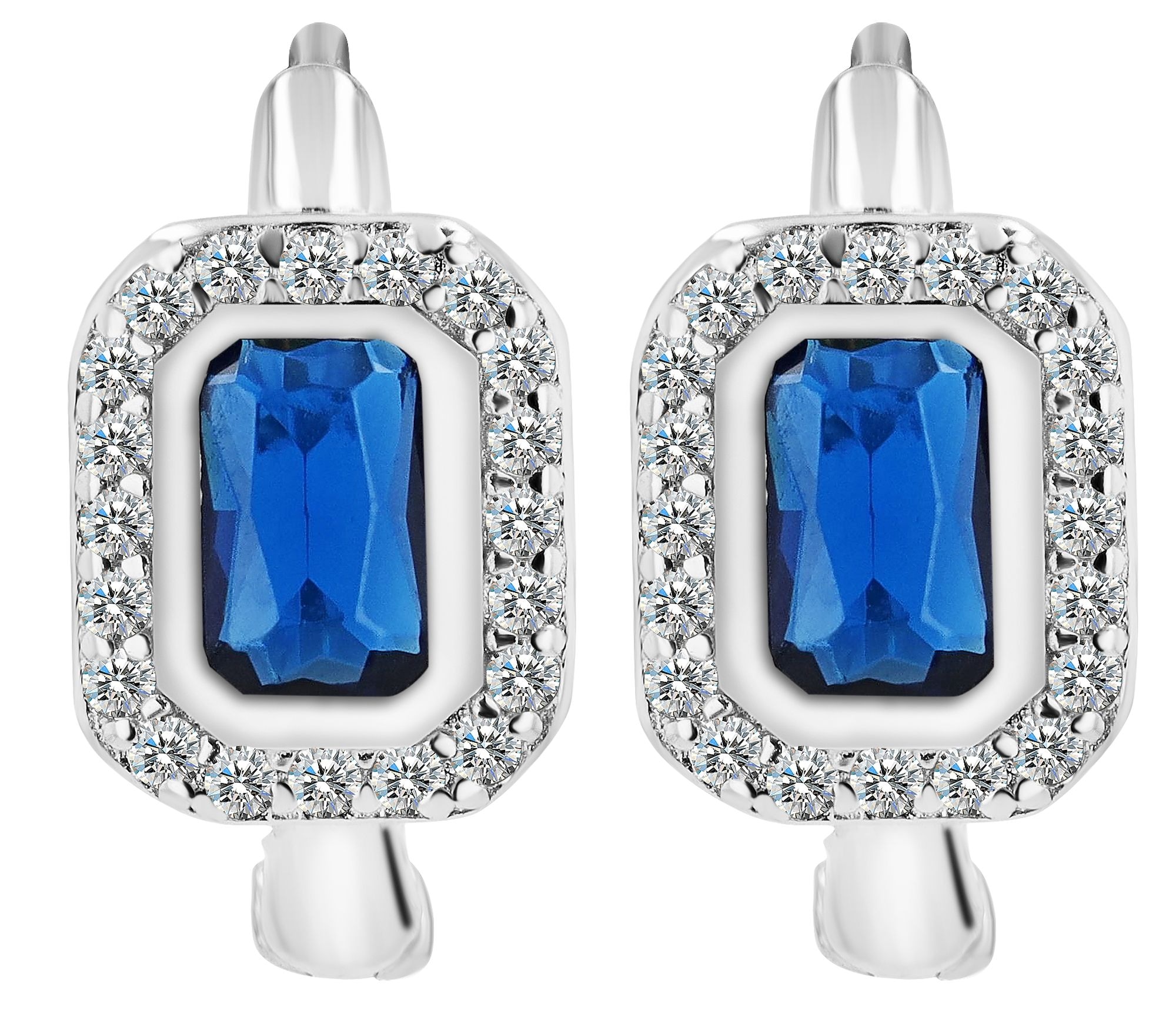 Adelia´s Paar Creolen »Damen Ohrringe ¿ Klappcreole aus 925 Silber mit Zirkonia«