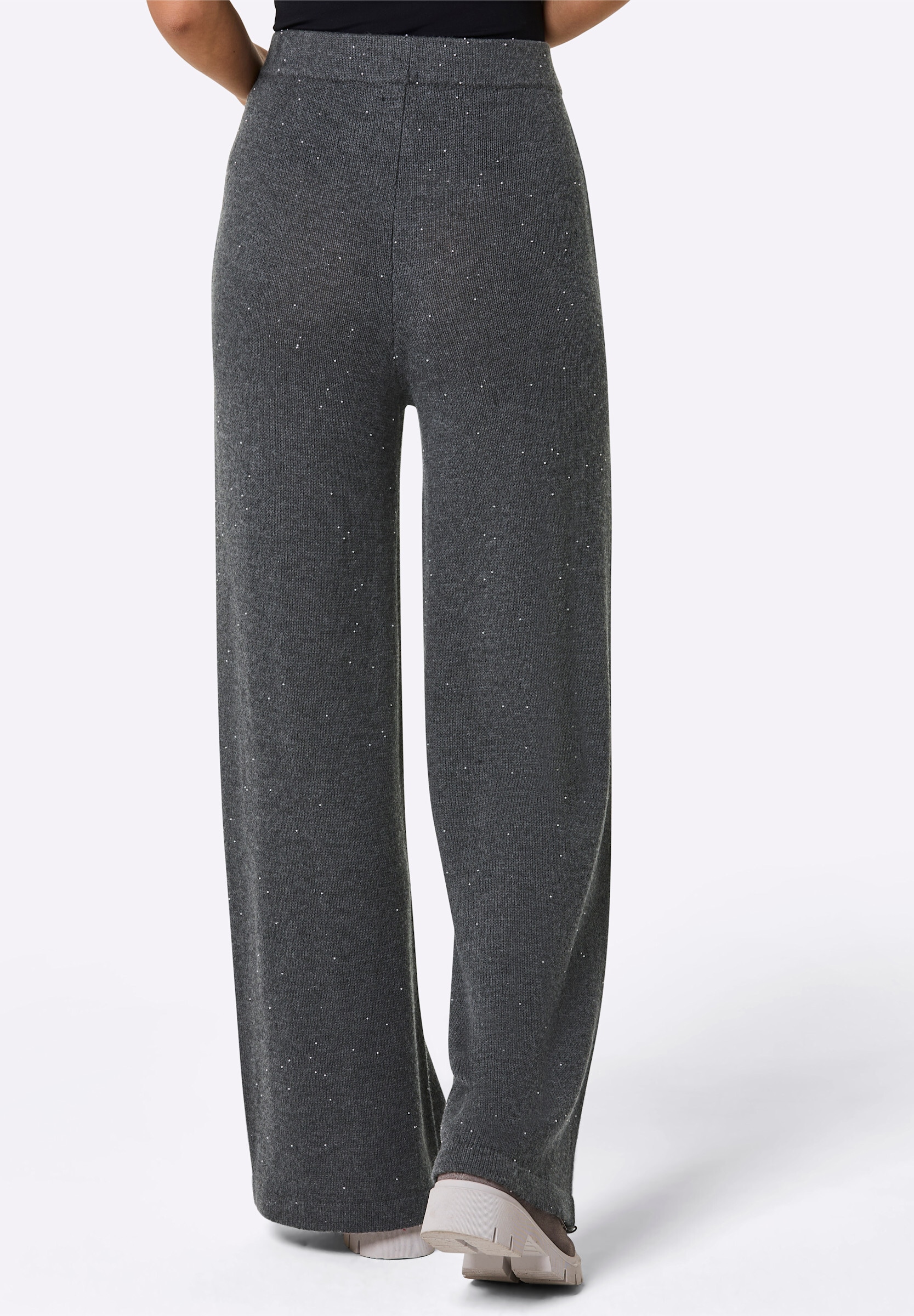 creation L Schlupfhose »Kaschmir-Woll-Strickhose Strickhose mit Zierperlen«