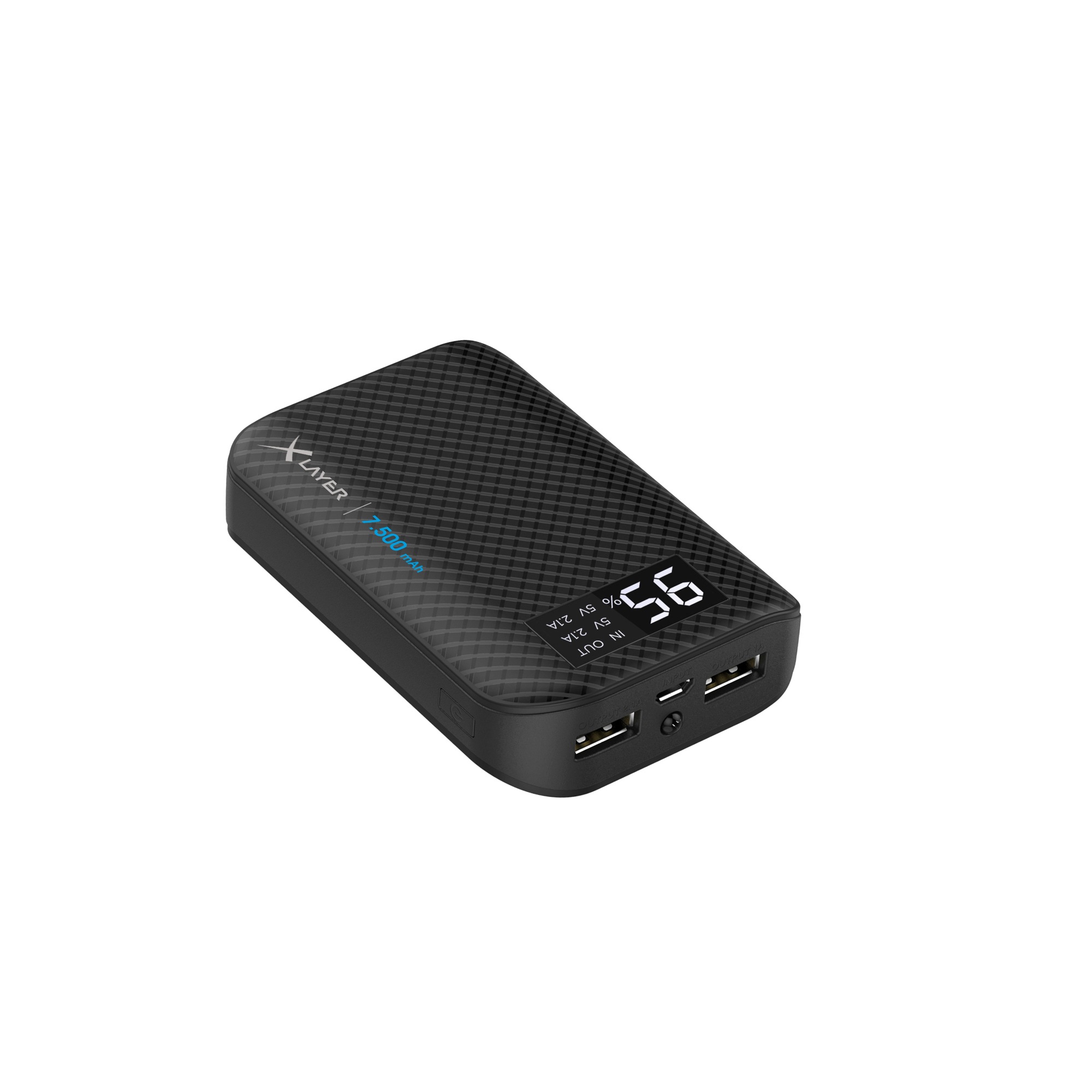 Zusatzakku »Powerbank Pure Carbon Black 7500mAh Smartphones/Ta«