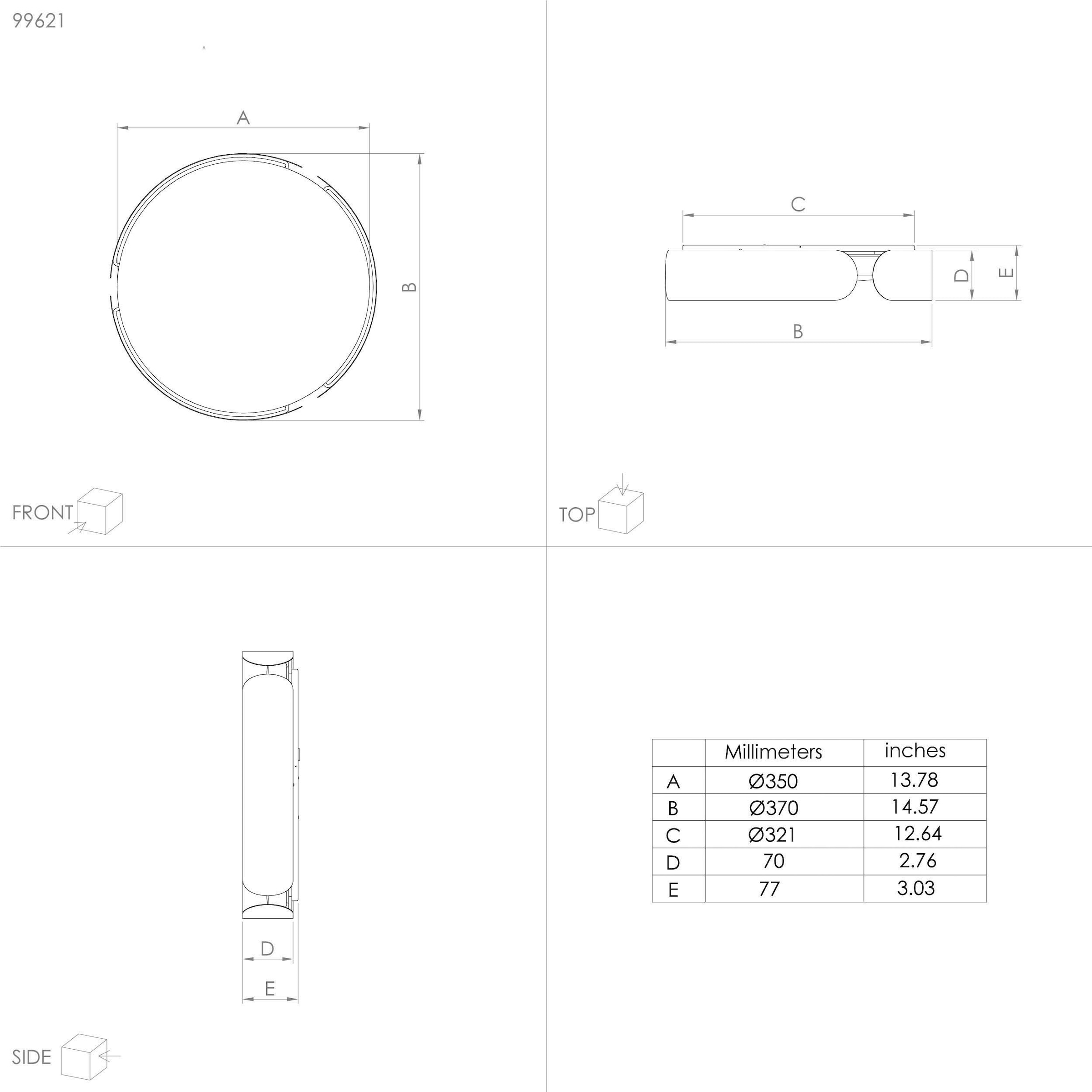 EGLO Deckenleuchte »VALCASOTTO Deckenlampe, Stahl und Kunststoff, IP20, Flurlampe, Lampe«, Leuchtmittel LED-Modul | LED fest integriert, Deckenlampe, Wohnzimmerlampe, LED Schlafzimmerlampe, Lampe Decke