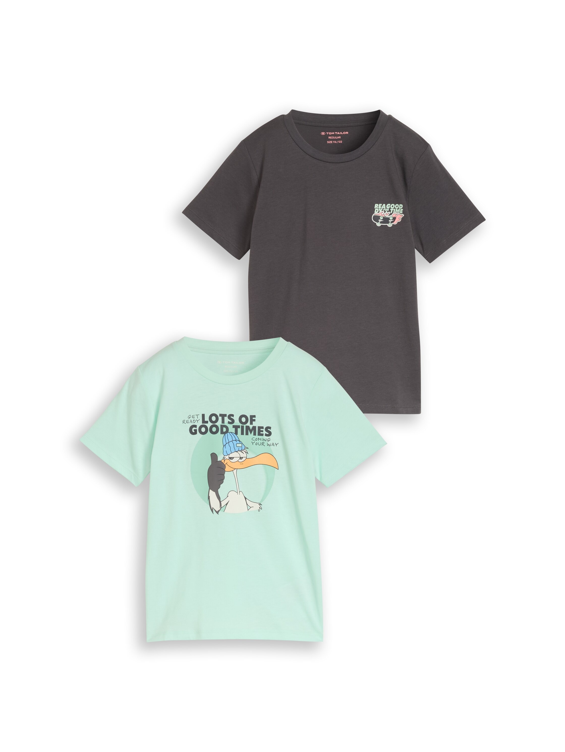 TOM TAILOR Kurzarmshirt 2 2er Pack mit Frontprint, for Boys