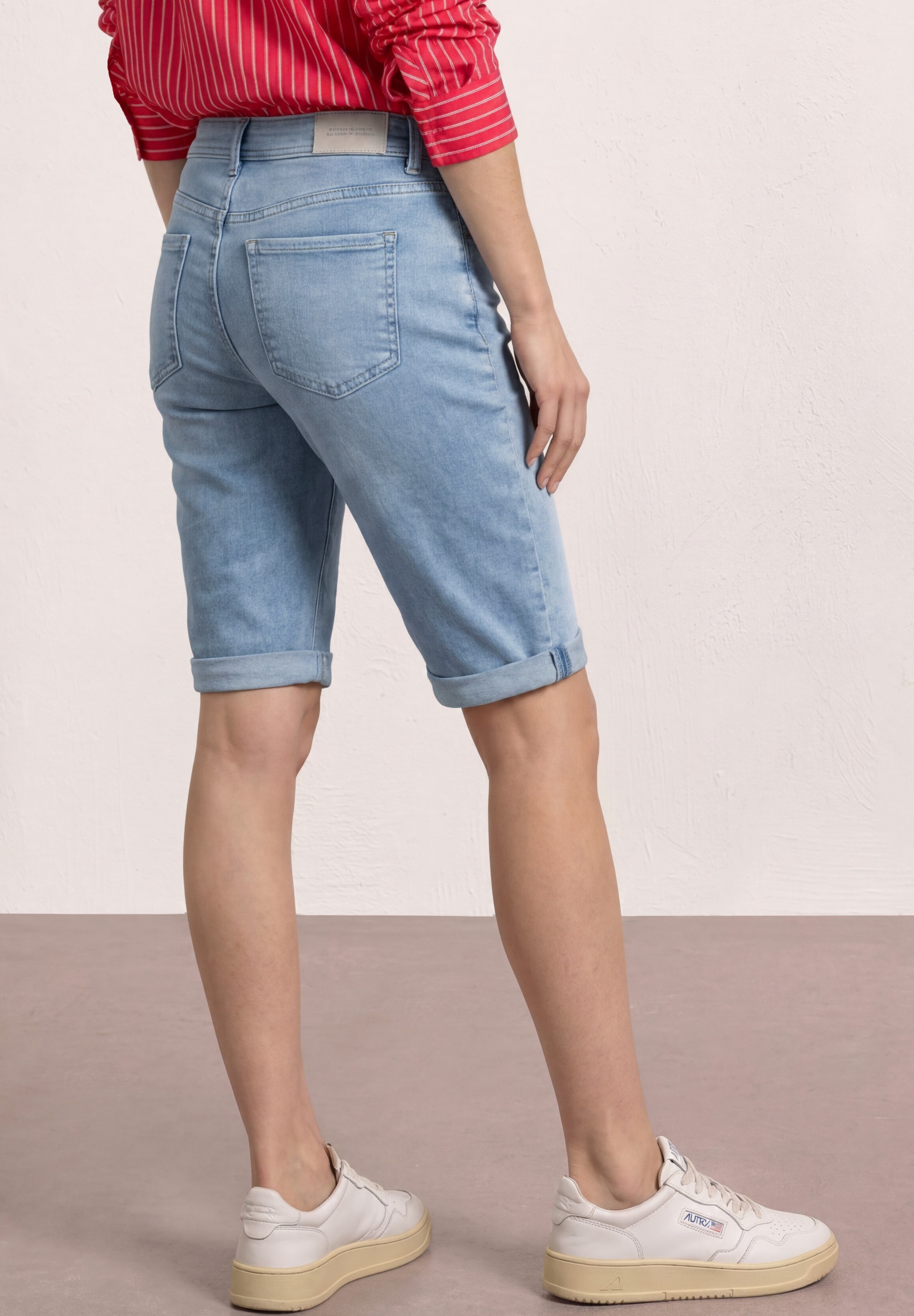STREET ONE Bermudas »Style Jane«  Slim Leg Bermuda mit Turn-Up-Detail