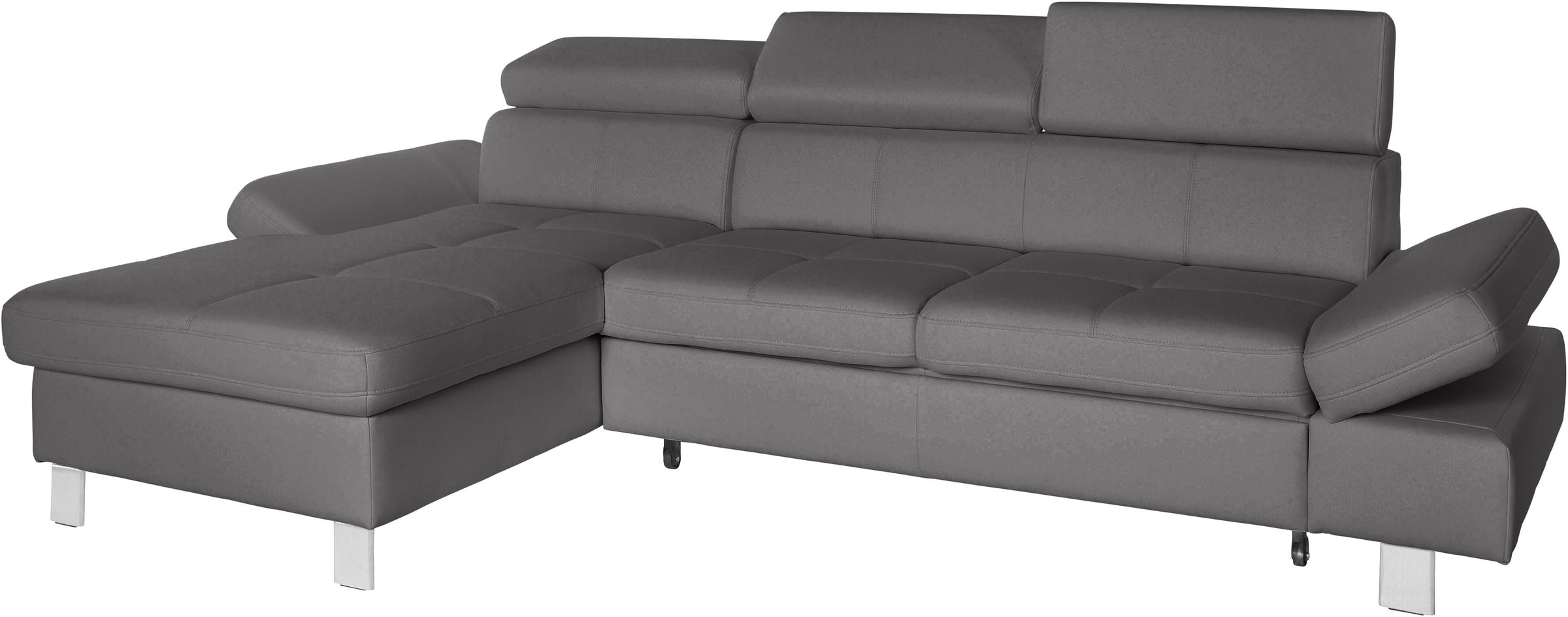 exxpo - sofa fashion Ecksofa »Fiji, hochwertige Detailverarbeitung im Sitz und Rücken, L-Form«, bequem durch Kopf- und Armteilverstellung, wahlweise mit Bettfunktion