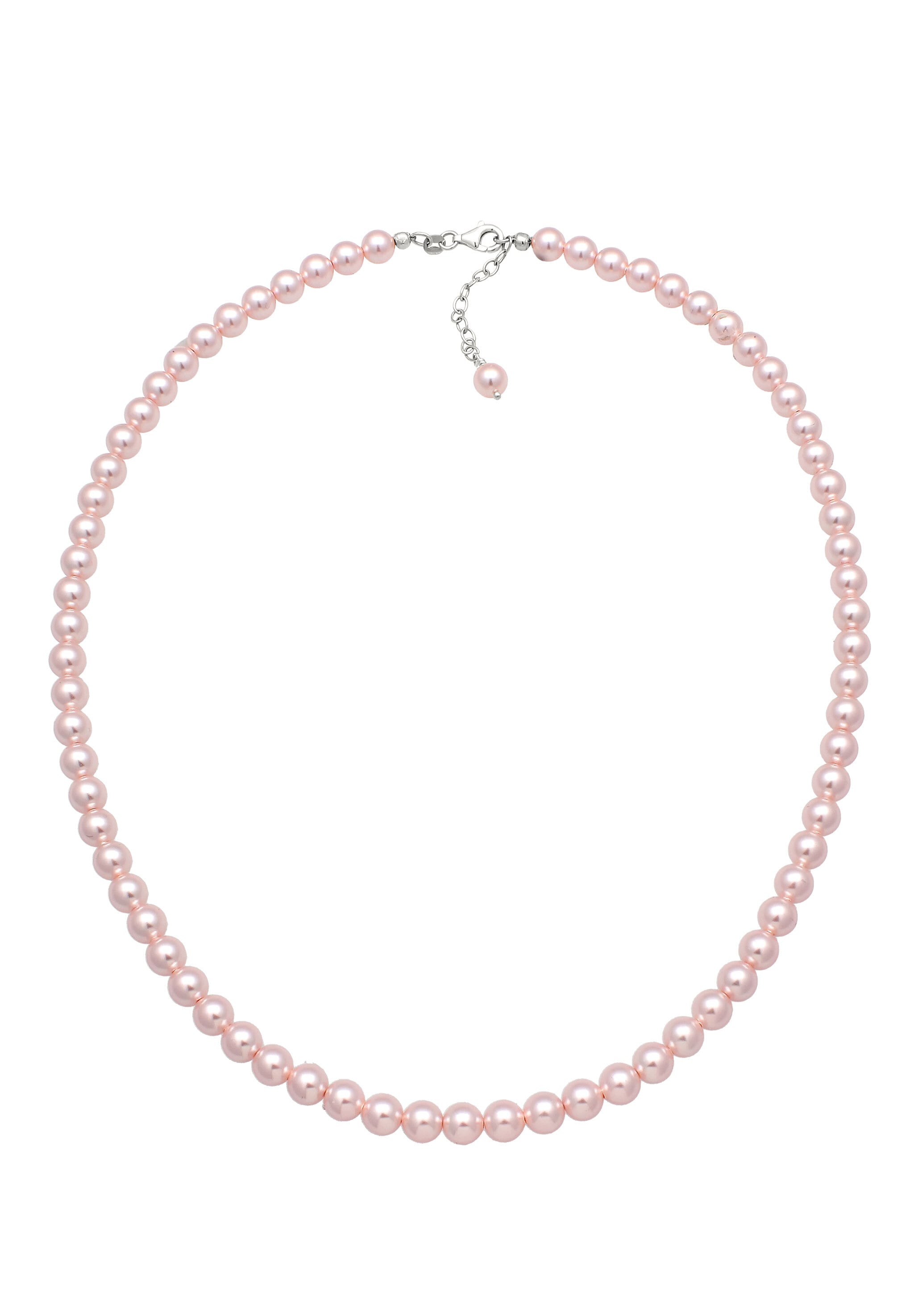 Nenalina Silberkette »Halskette Perlen von Swarovski® Rosa 925 Sterling Silber«