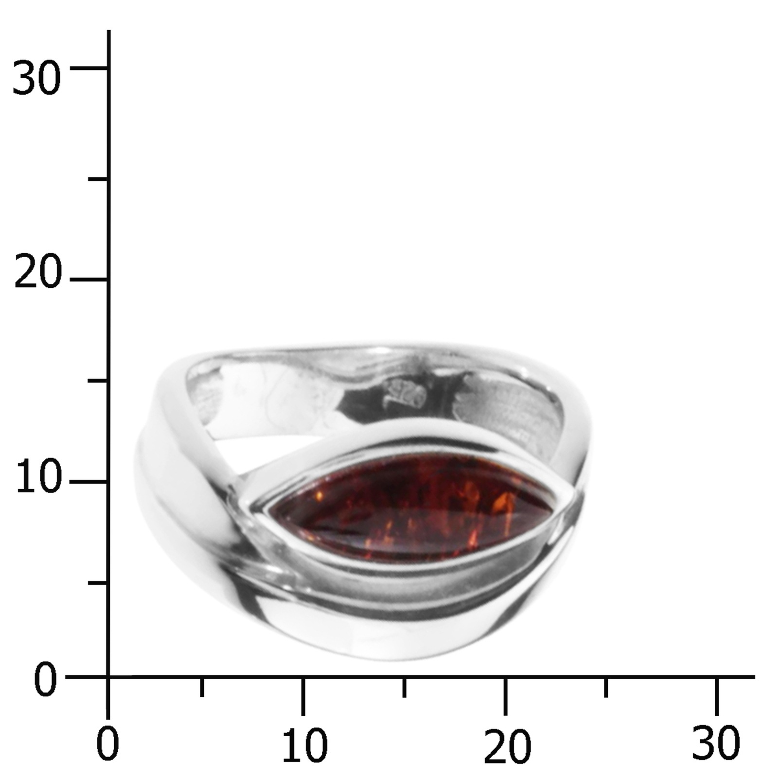 OSTSEE-SCHMUCK Fingerring »- Gudrune - Silber 925/000 - Bernstein«