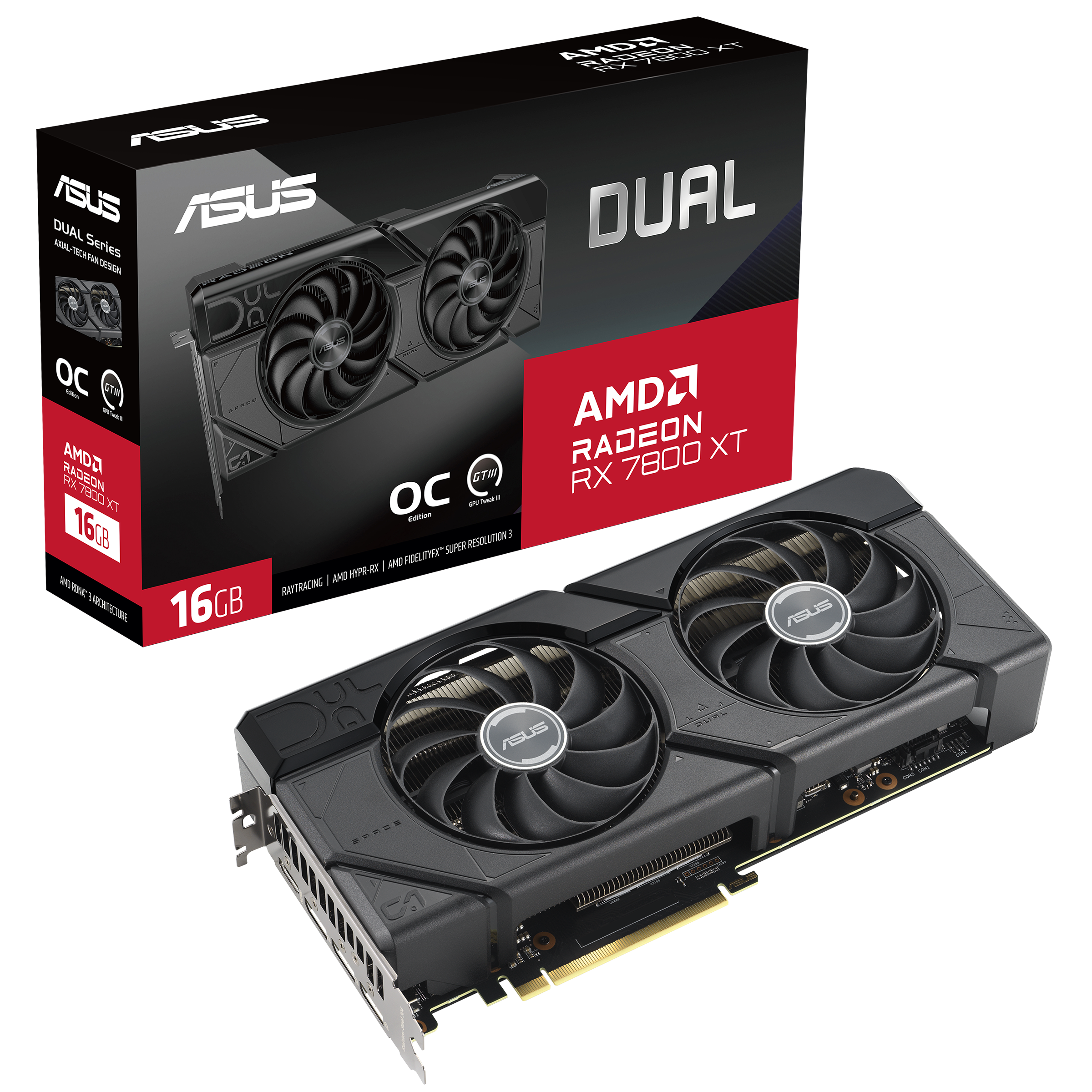 Asus Grafikkarte »DUAL-RX7800XT-O16G«, 16 GB, GDDR6