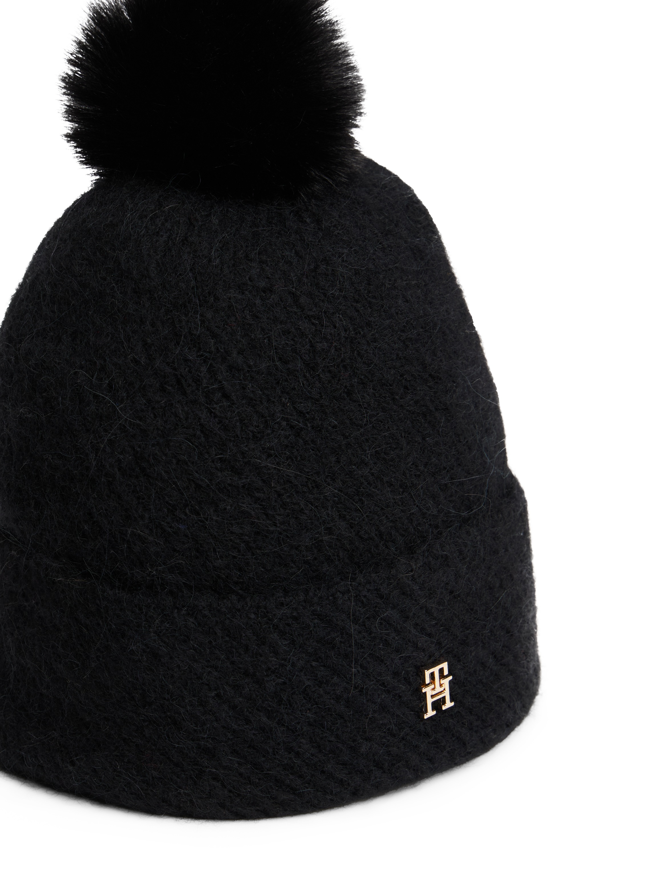 Tommy Hilfiger Bommelmütze »POM POM BEANIE«, Regular fit mit Bommel