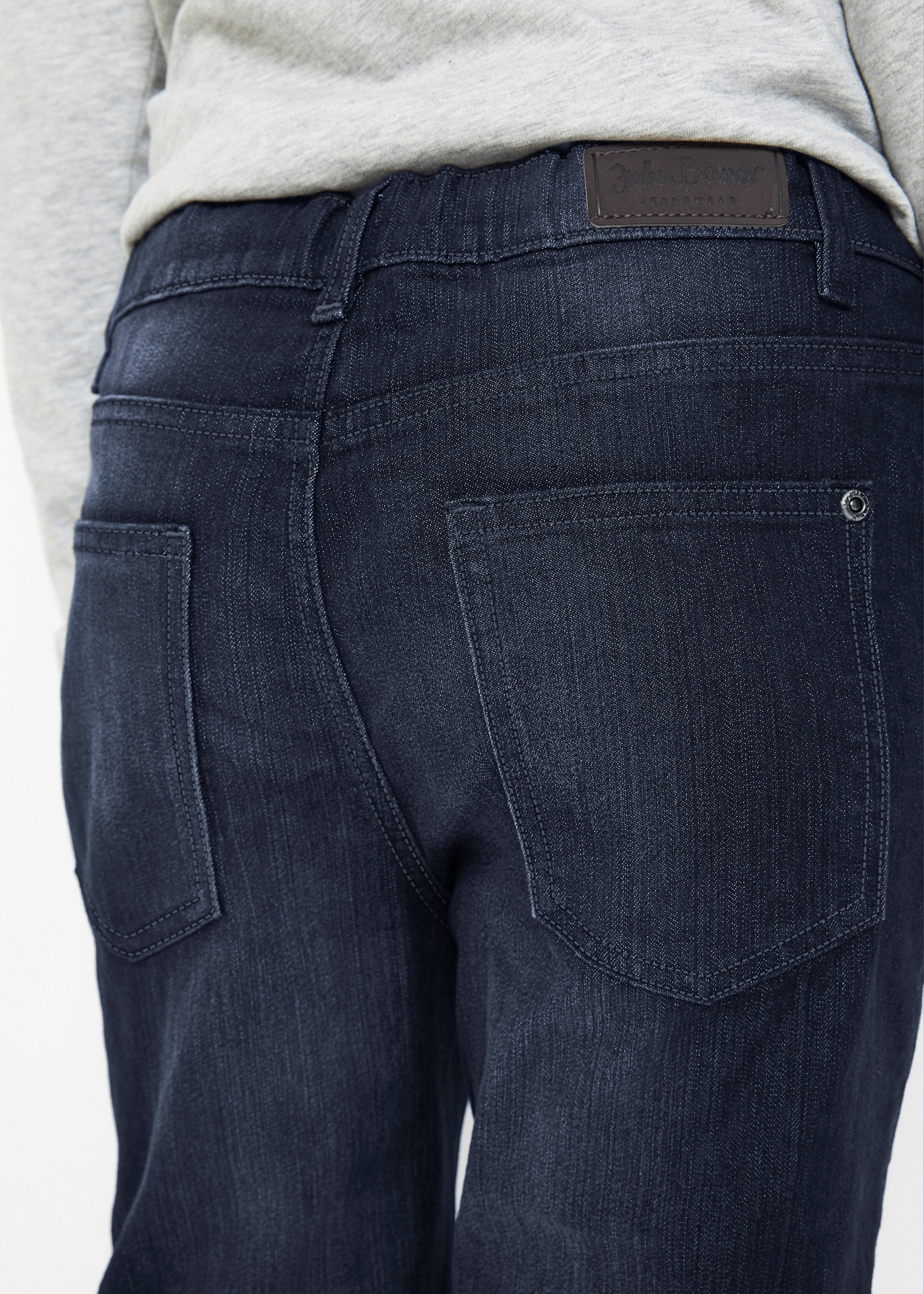 bonprix Slim-fit-Jeans , Slim Fit Stretch-Jeans mit verstellbarem Bund, Straight
