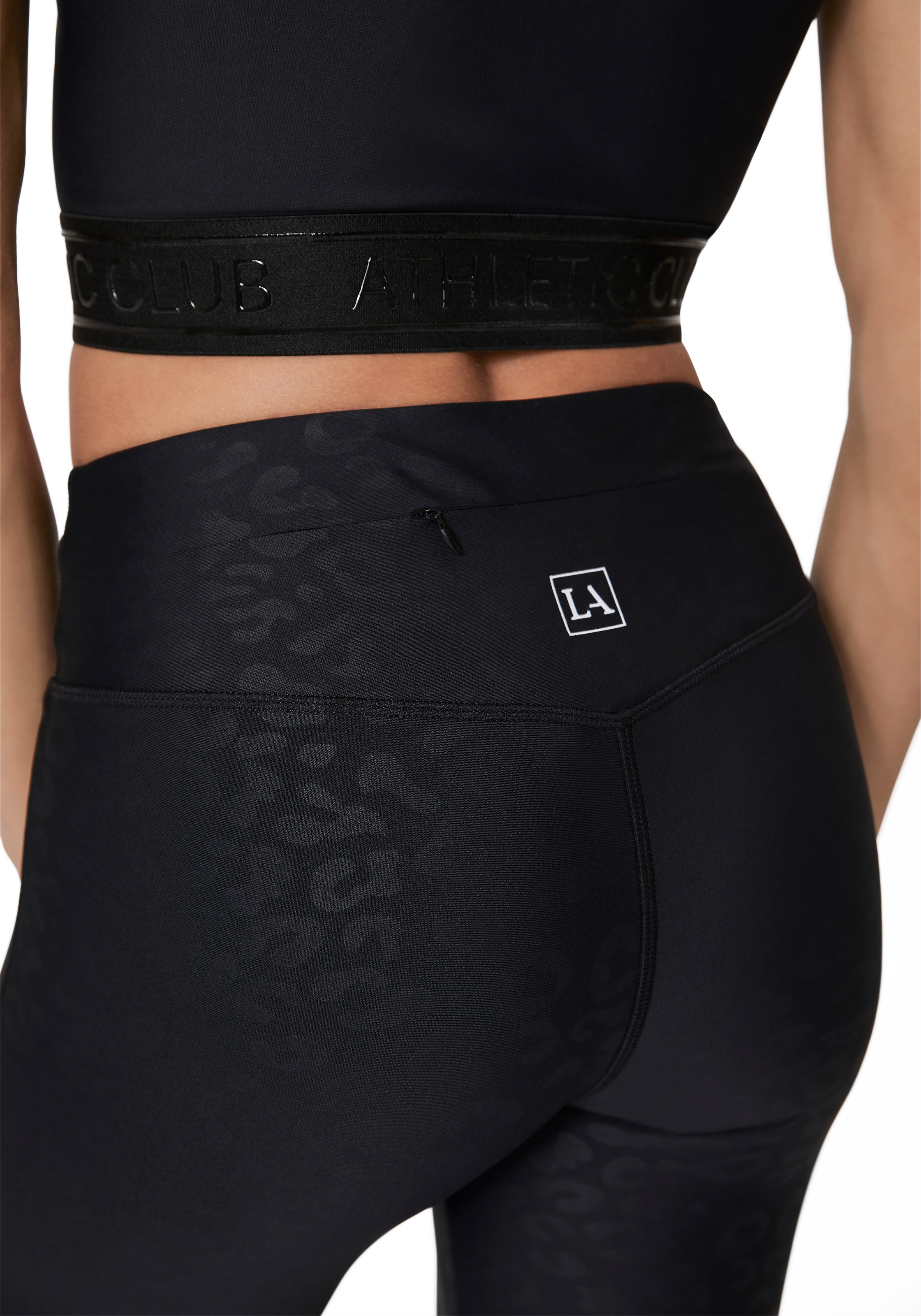 LASCANA ACTIVE Funktionsleggings, Sportleggings mit V-förmigen Bündchen in Leo-Optik