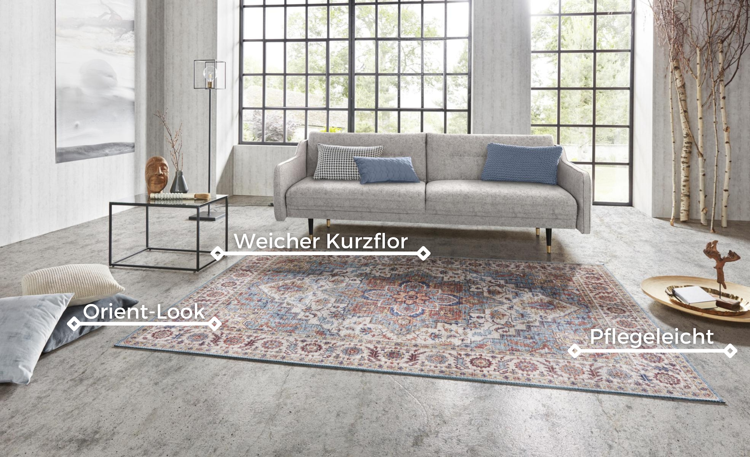 HANSE Home Teppich »Anthea« rechteckig 5 mm Höhe Orientalisch, Läufer, Vintage, Wohnzimmer, Schlafzimmer, Esszimmer