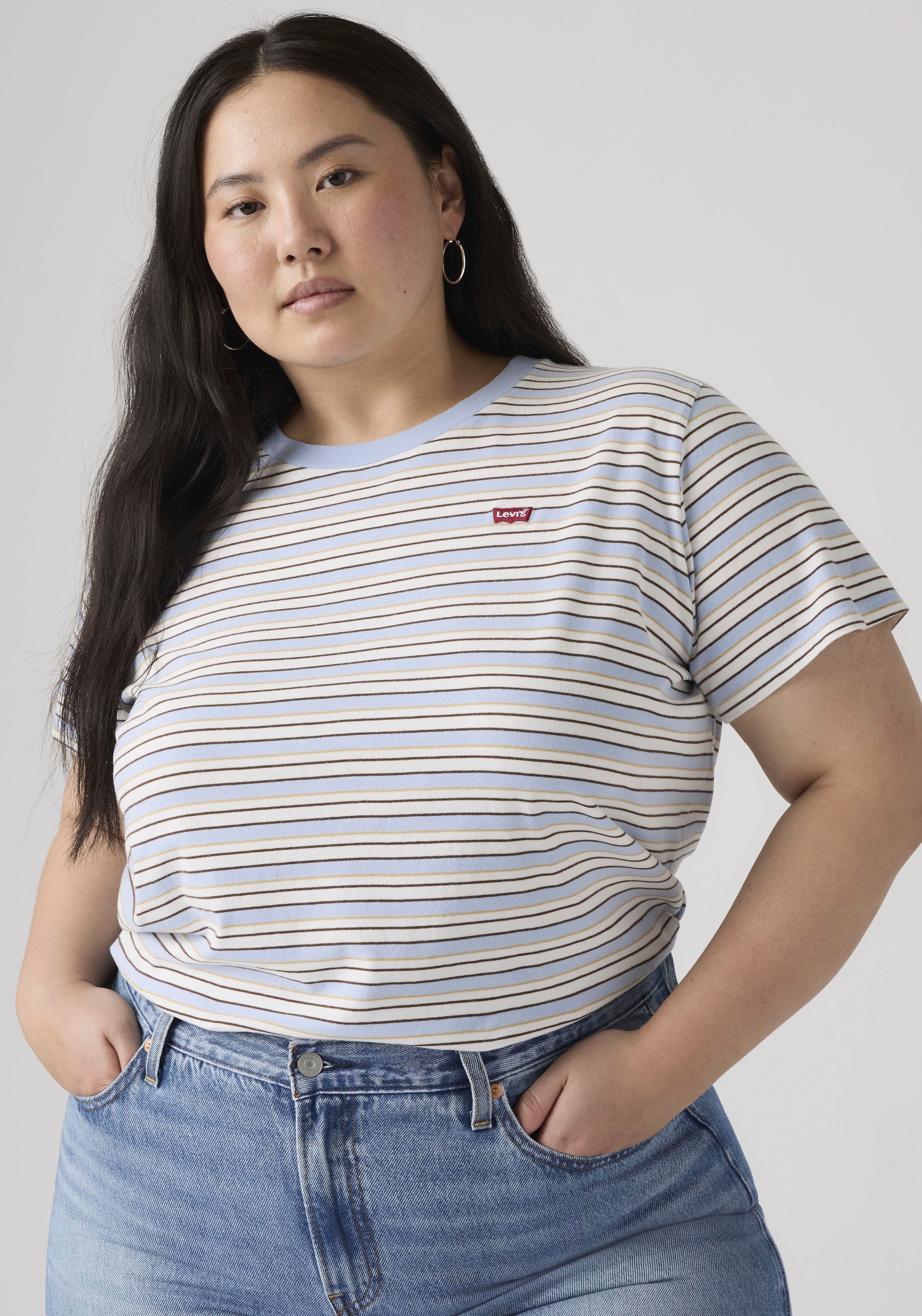Levi's® Plus T-Shirt »PL THE PERFECT« im Streifendesign