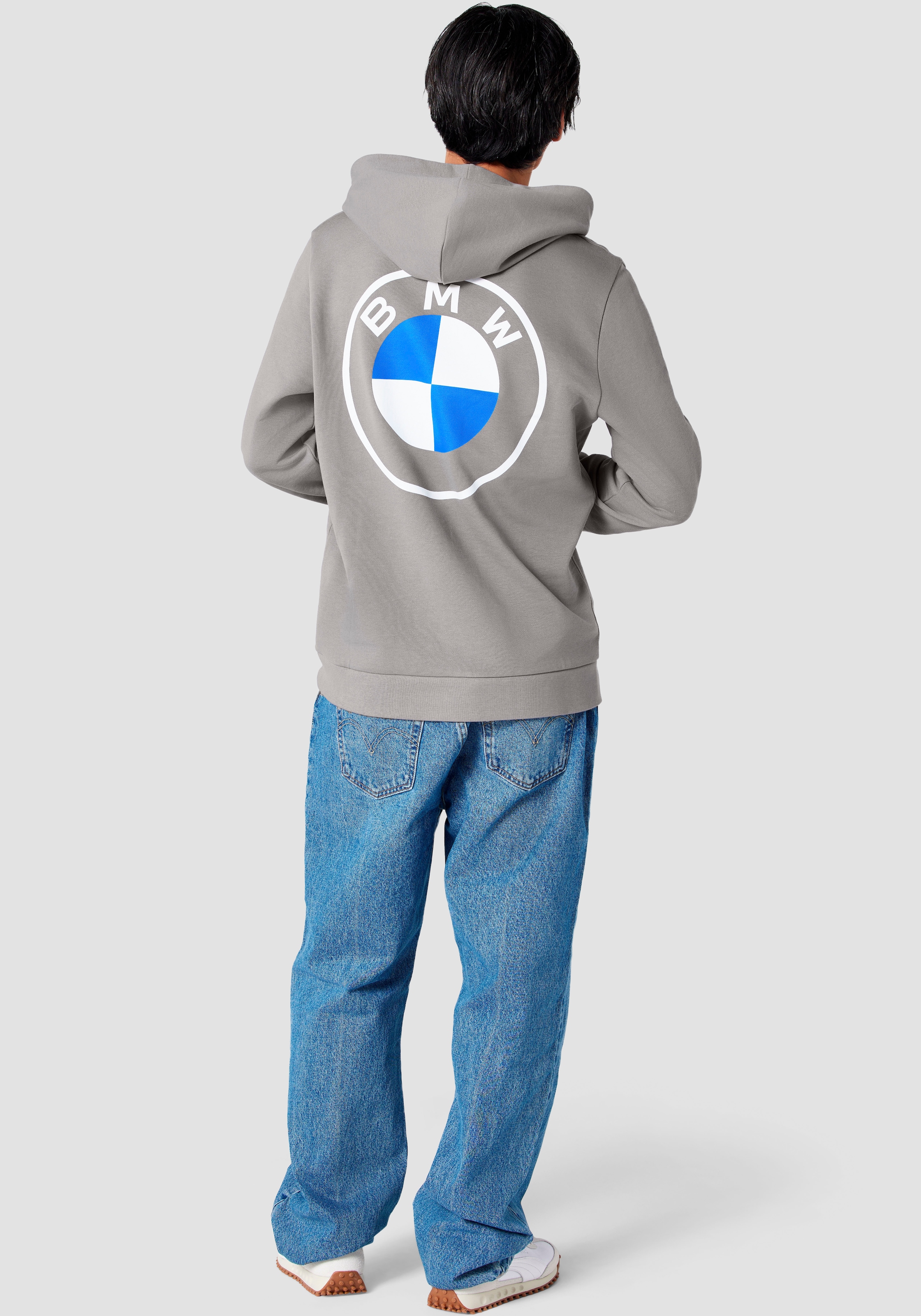 BMW Hoodie, mit Logodruck auf Brusthöhe
