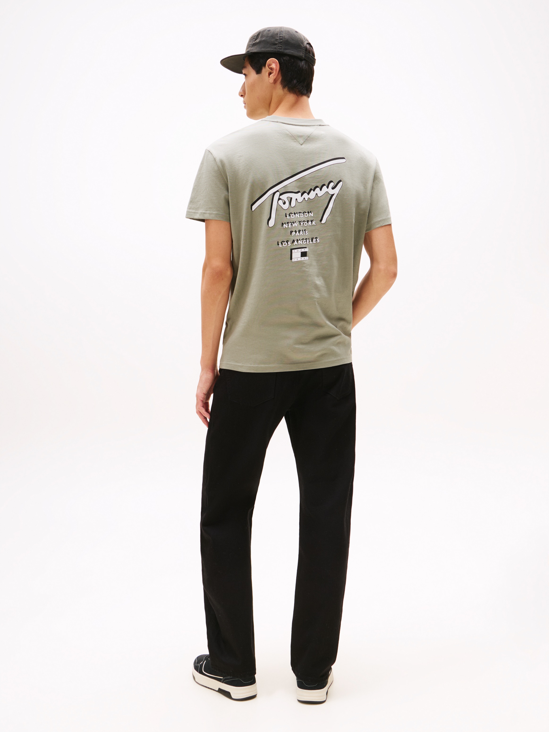 Tommy Jeans T-Shirt »TJM SIGN CITY TEE EXT«, Rundhals, regular fit, großer Rückenprint
